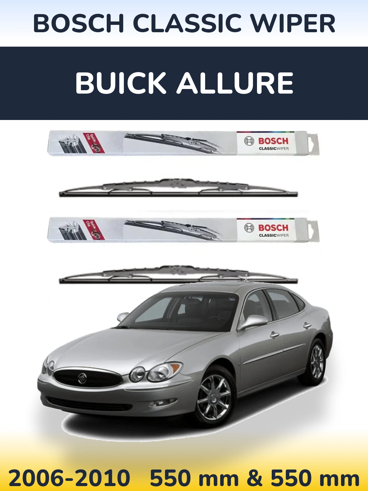 Torkarblad BOSCH Classic Wiper för Buick Allure