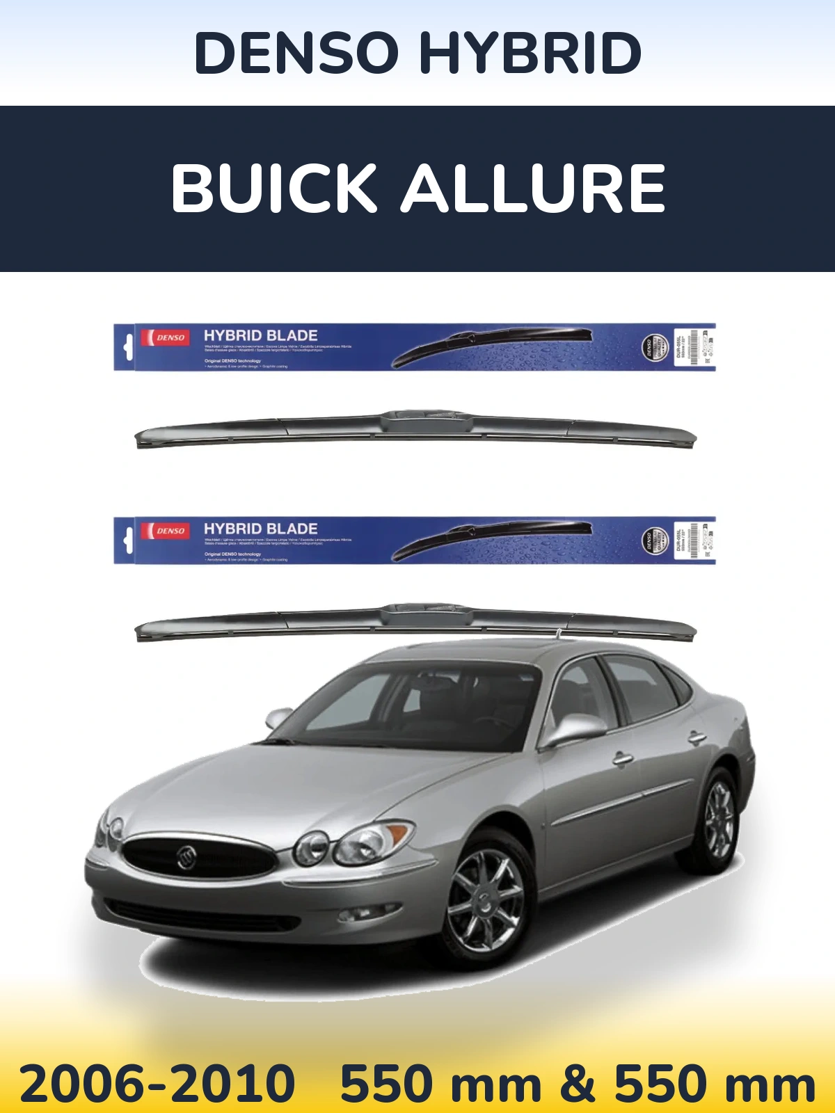Torkarblad Denso Hybrid för Buick Allure