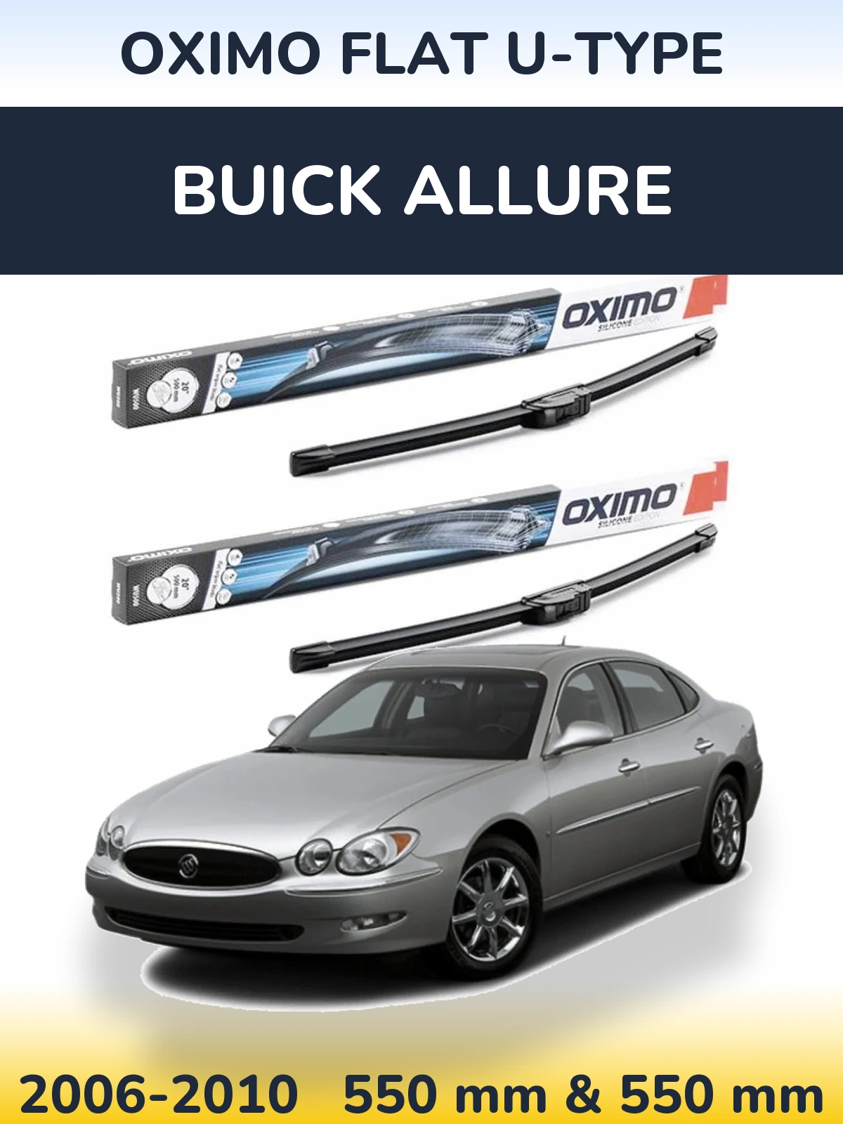 Torkarblad Oximo Flat U-type för Buick Allure