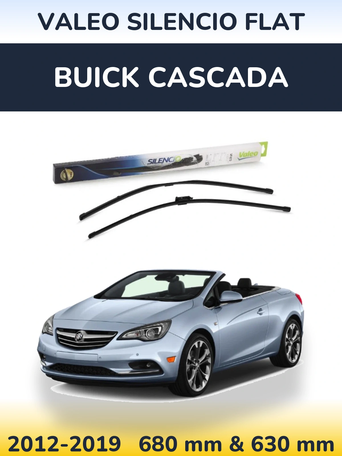 Torkarblad Valeo Silencio Flat för Buick Cascada