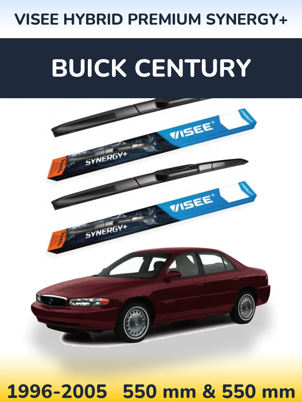 Torkarblad VISEE HYBRID PREMIUM SYNERGY+ för Buick Century