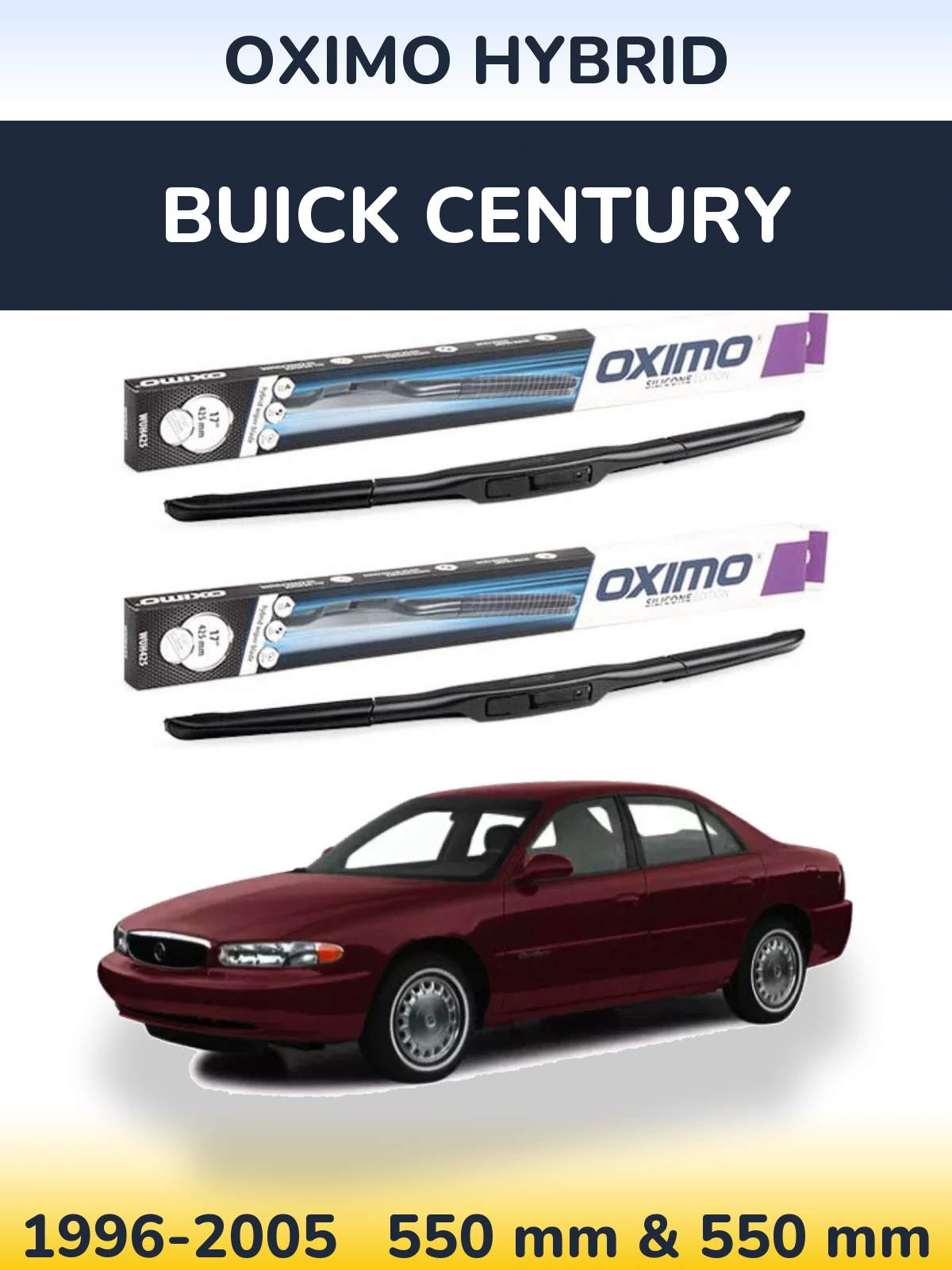 Torkarblad Oximo Hybrid för Buick Century