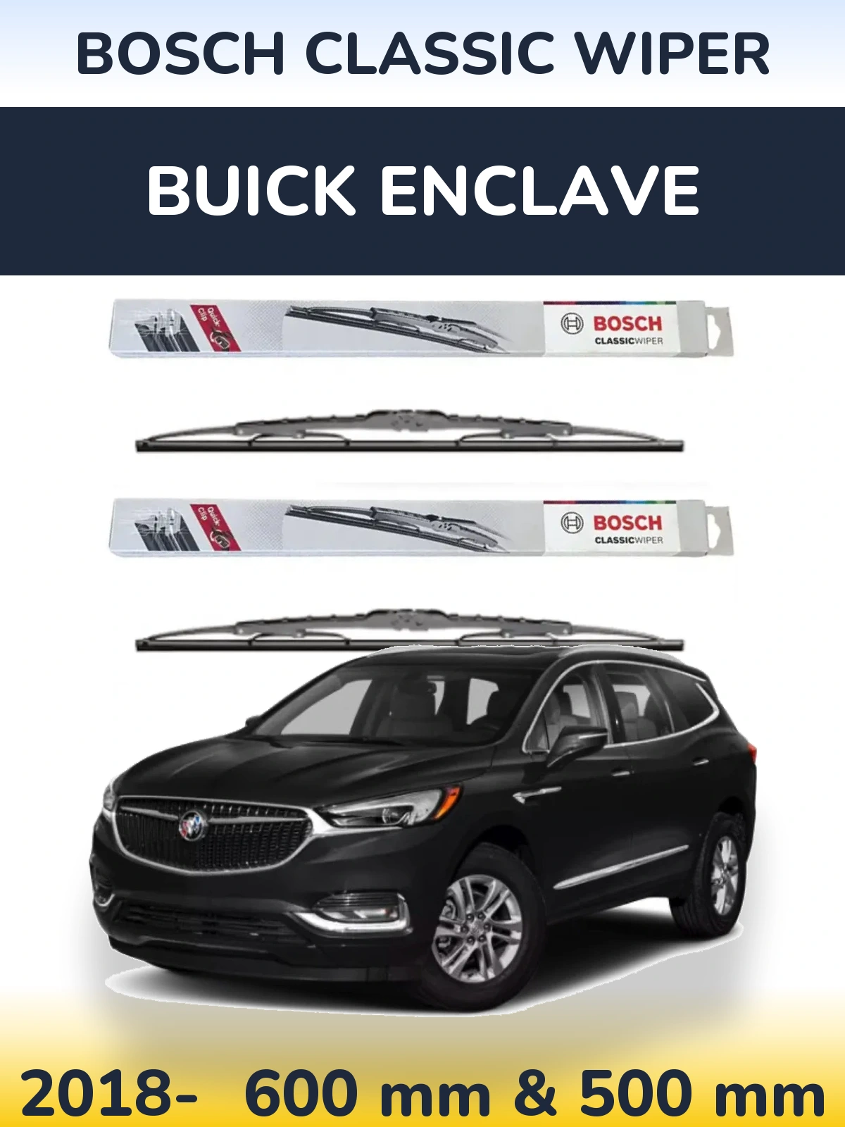 Torkarblad BOSCH Classic Wiper för Buick Enclave