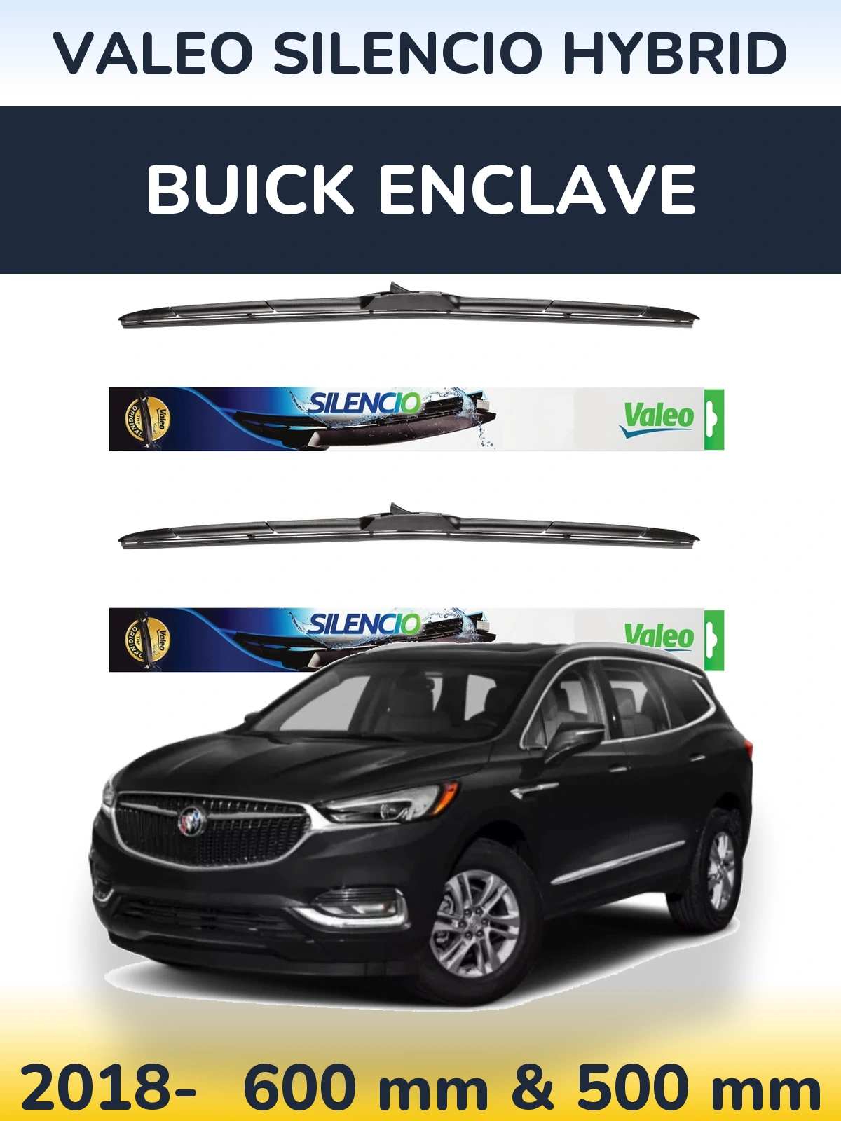 Torkarblad Valeo Silencio Hybrid för Buick Enclave