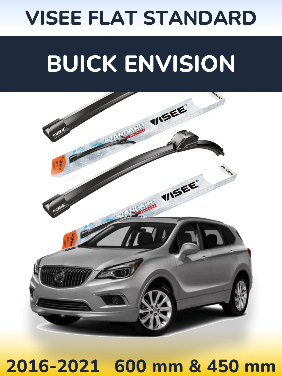 Torkarblad VISEE FLAT STANDARD för Buick Envision