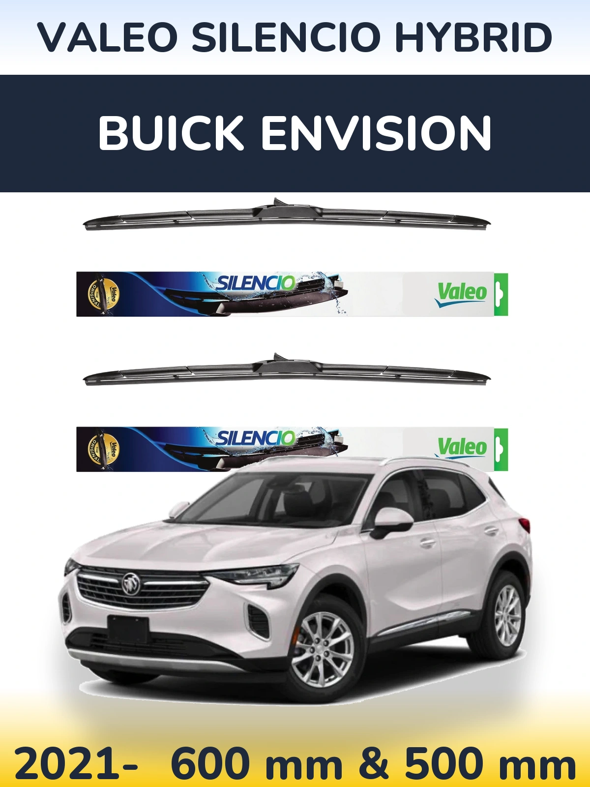 Torkarblad Valeo Silencio Hybrid för Buick Envision