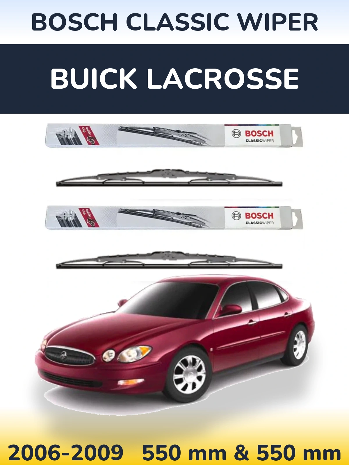 Torkarblad BOSCH Classic Wiper för Buick LaCrosse