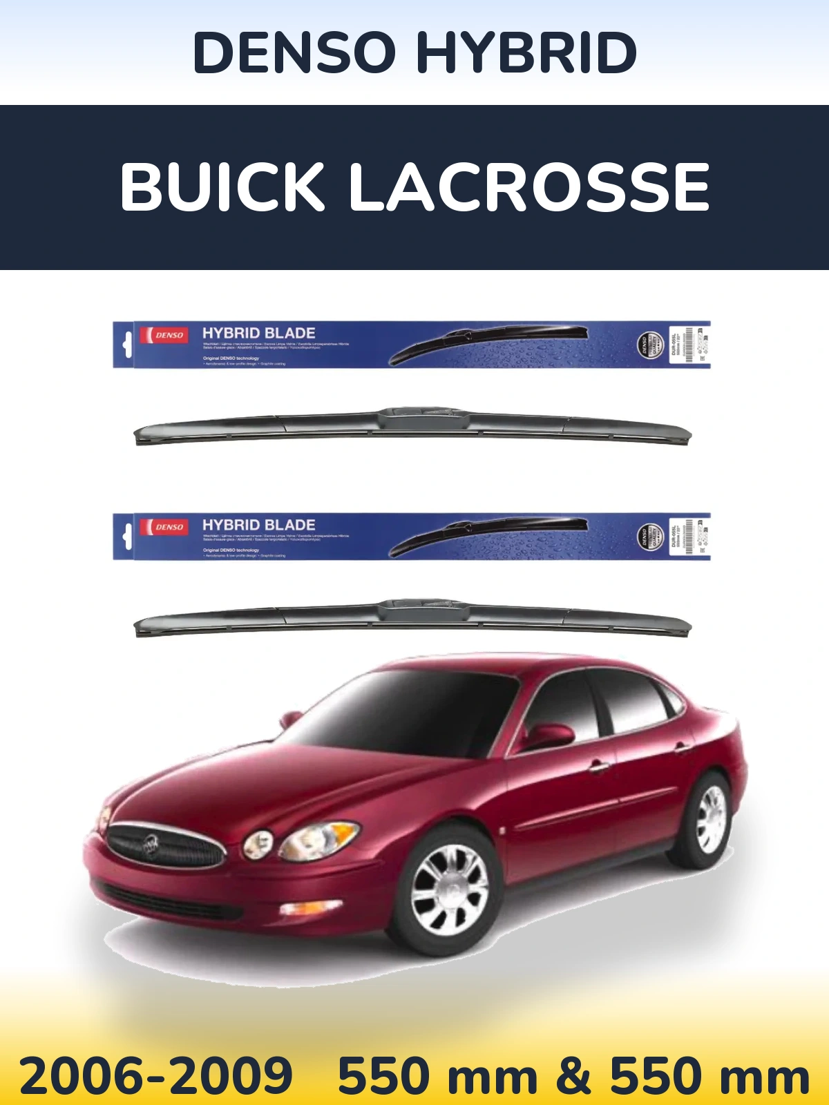Torkarblad Denso Hybrid för Buick LaCrosse