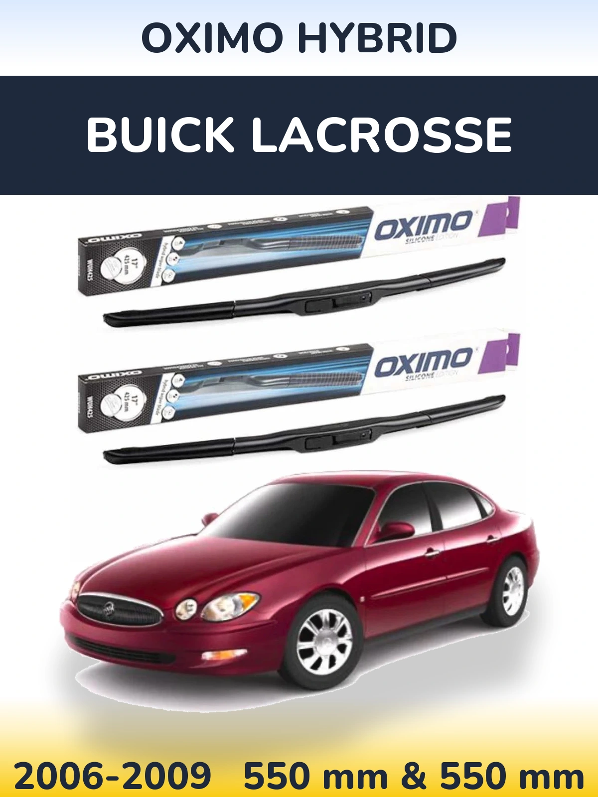 Torkarblad Oximo Hybrid för Buick LaCrosse