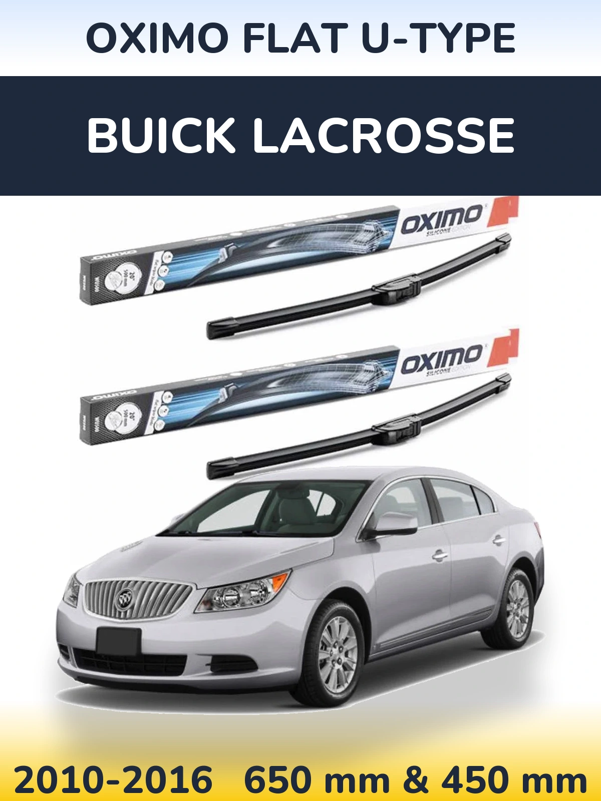 Torkarblad Oximo Flat U-type för Buick LaCrosse
