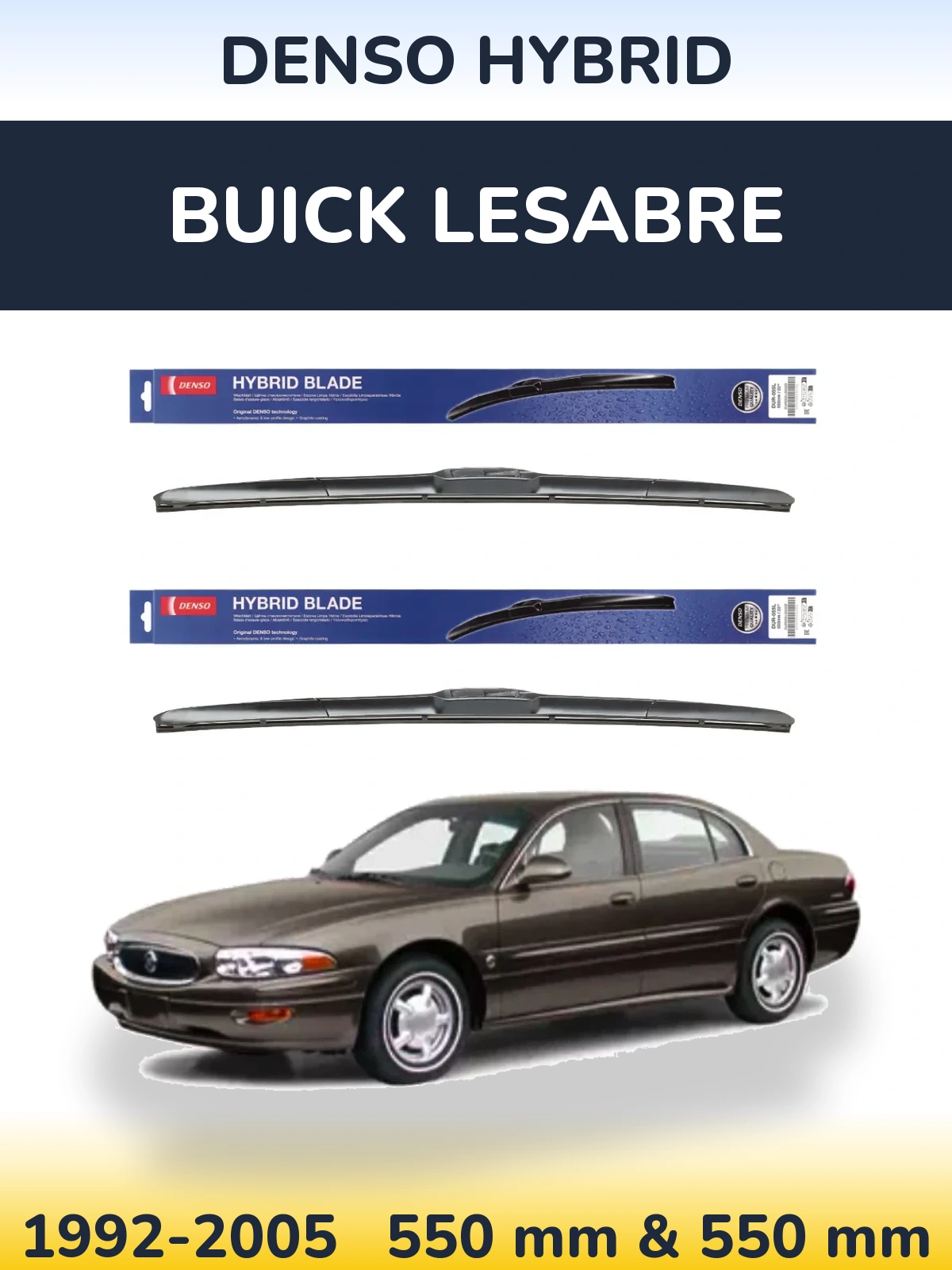 Torkarblad Denso Hybrid för Buick LeSabre