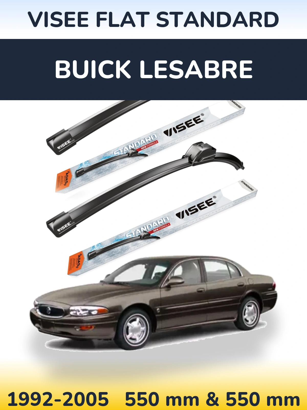 Torkarblad VISEE FLAT STANDARD för Buick LeSabre