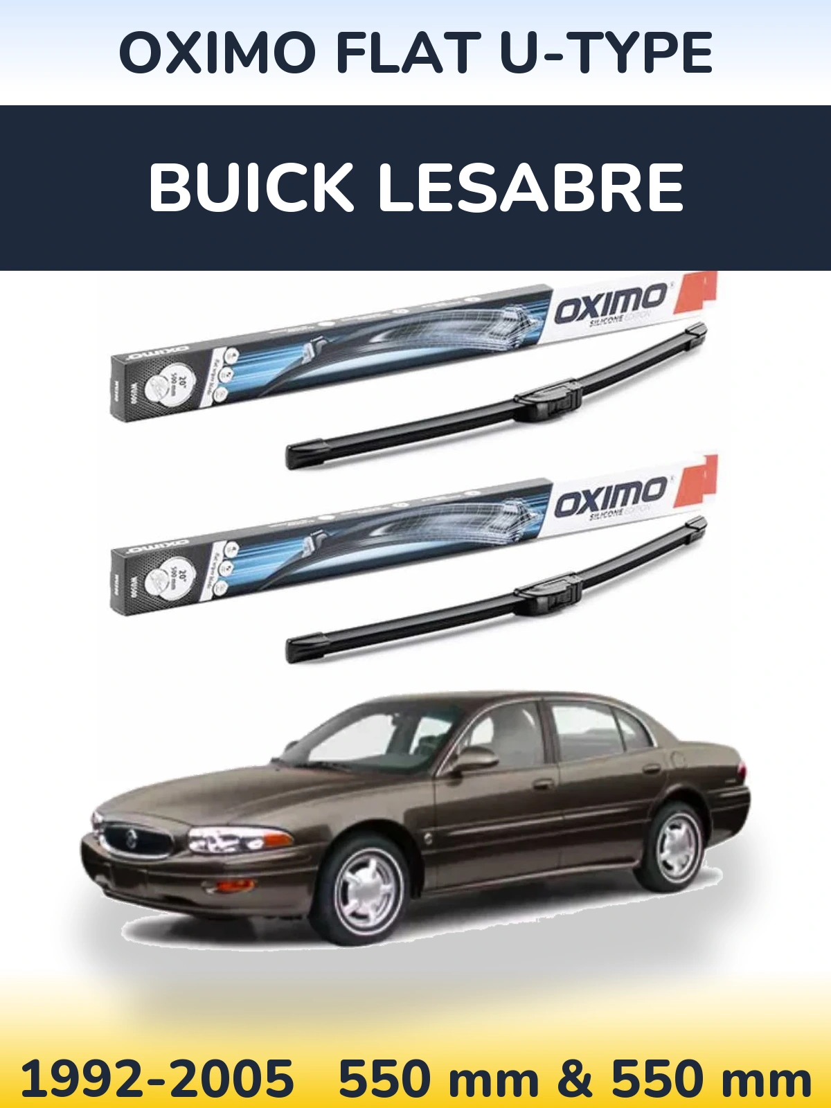 Torkarblad Oximo Flat U-type för Buick LeSabre