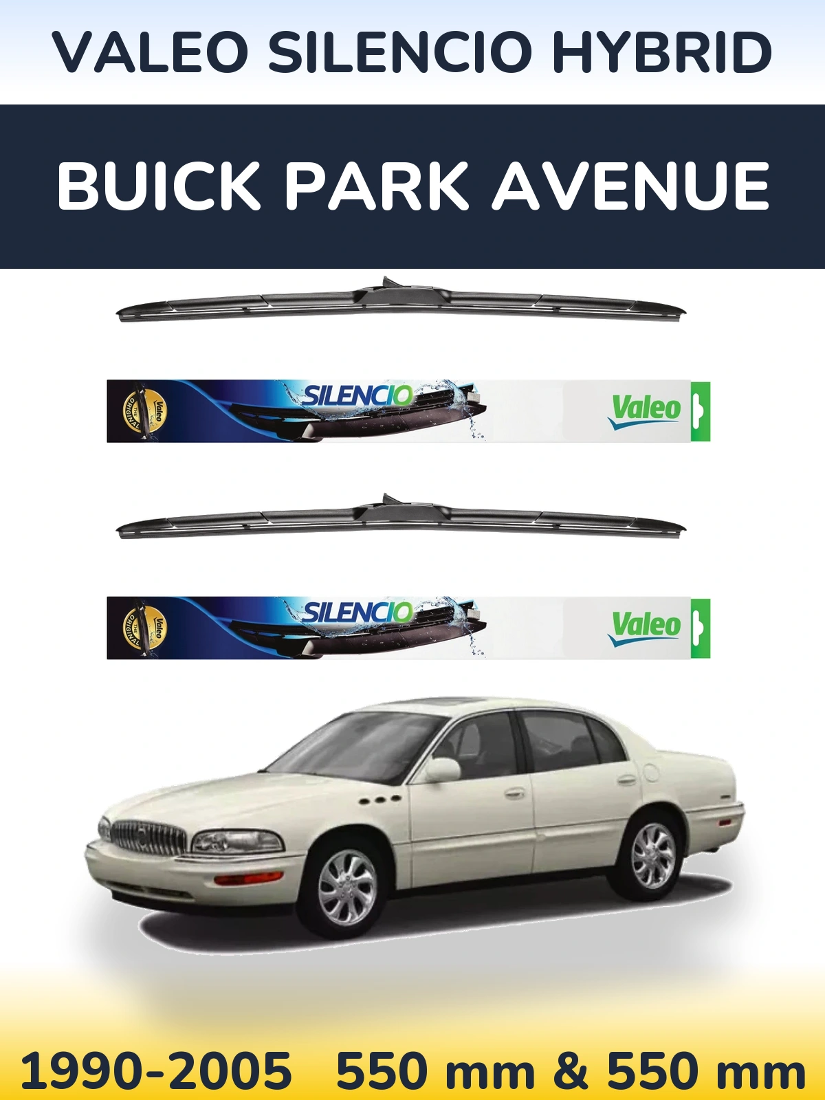 Torkarblad Valeo Silencio Hybrid för Buick Park Avenue