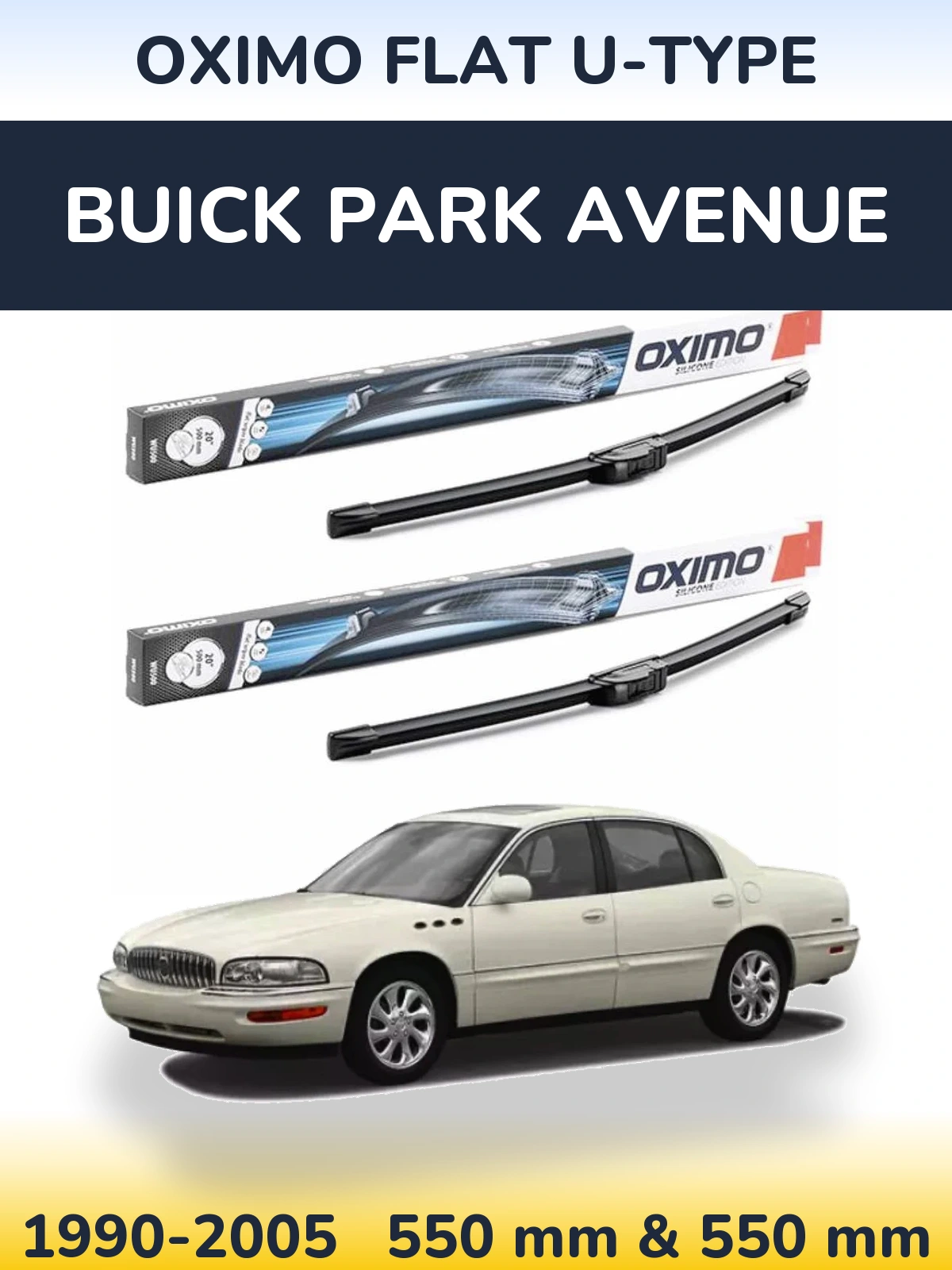 Torkarblad Oximo Flat U-type för Buick Park Avenue