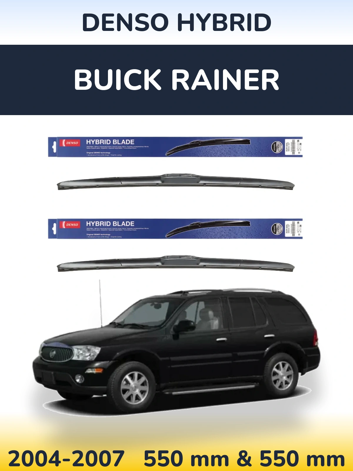 Torkarblad Denso Hybrid för Buick Rainer