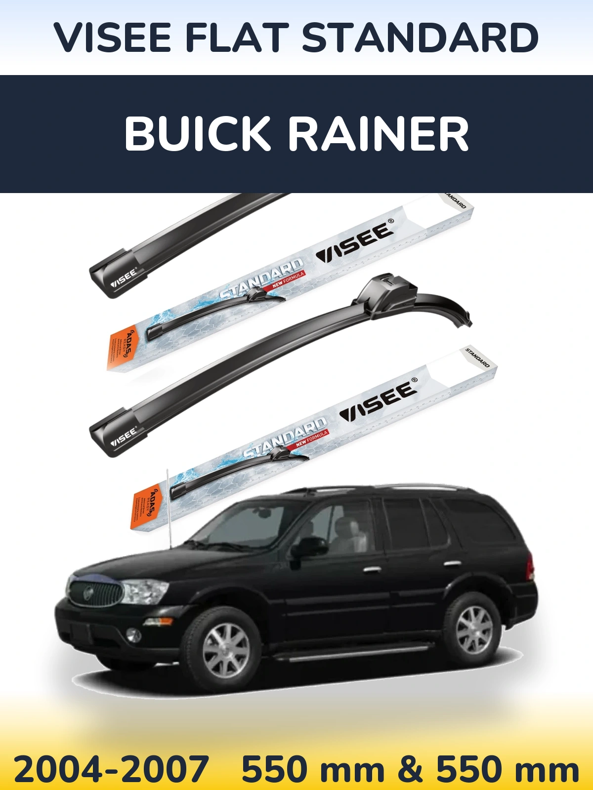 Torkarblad VISEE FLAT STANDARD för Buick Rainer