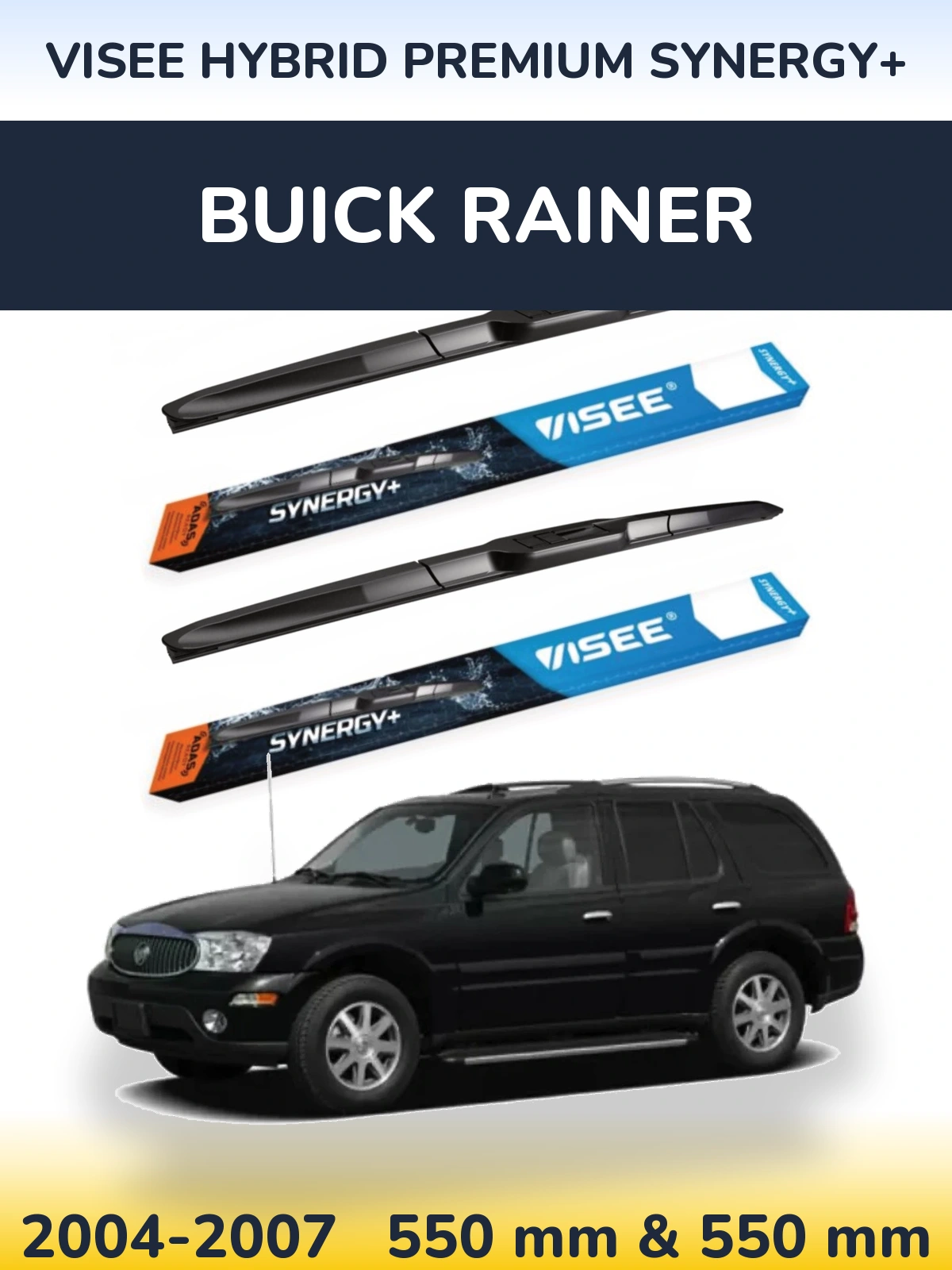 Комплект передних дворников VISEE HYBRID PREMIUM SYNERGY+ 550 & 550 мм для Buick Rainer 2004-2007
