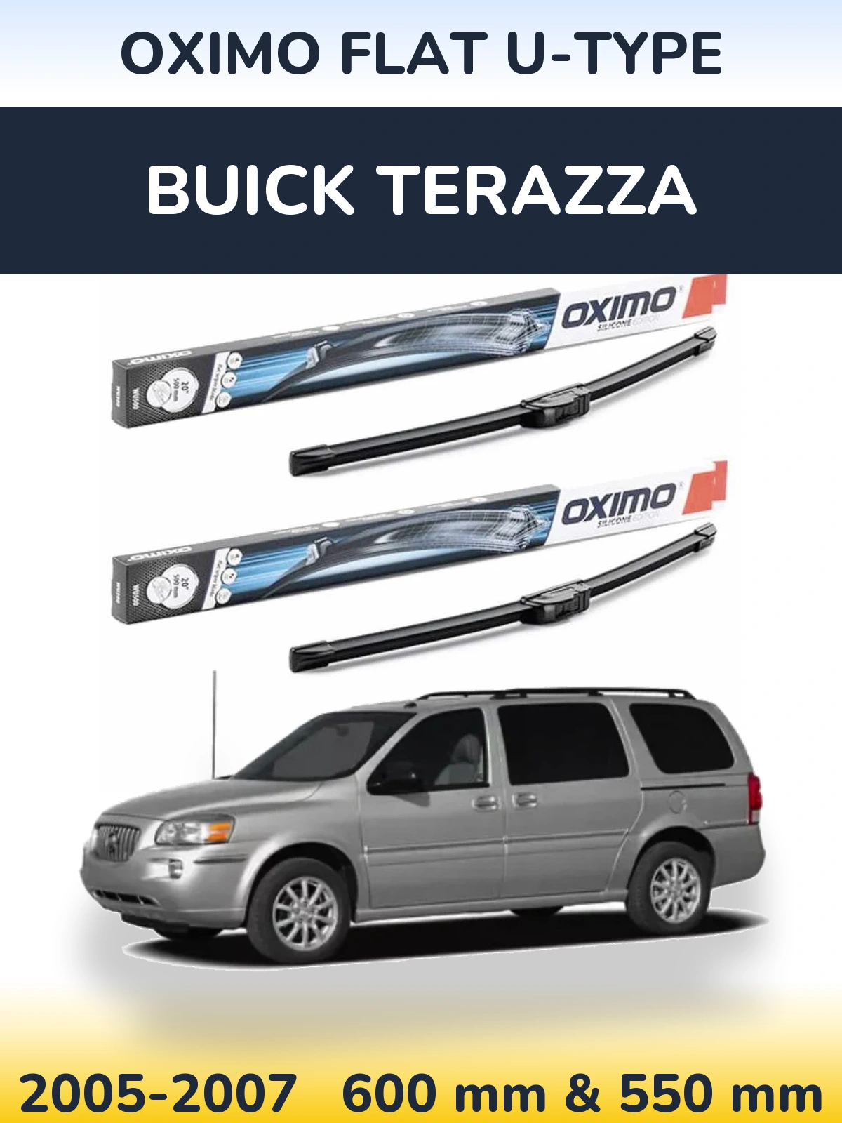 Torkarblad Oximo Flat U-type för Buick Terazza