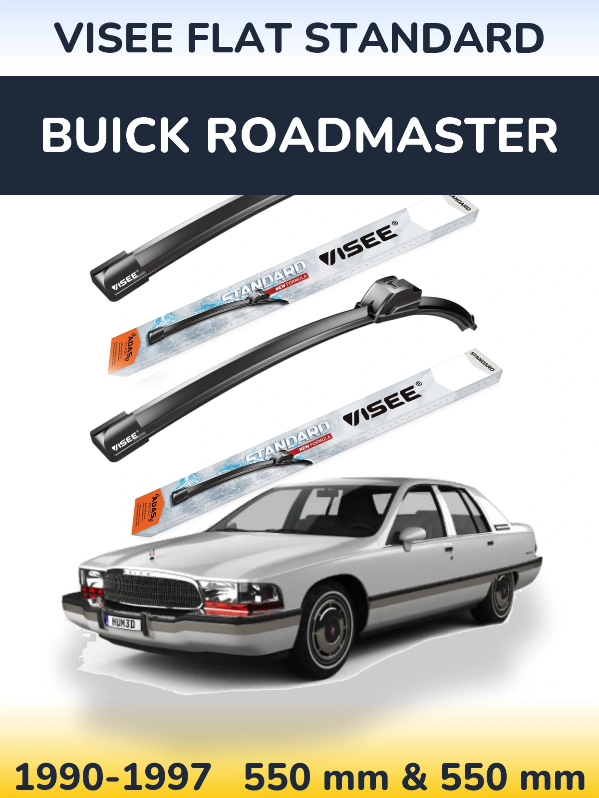Torkarblad VISEE FLAT STANDARD för Buick Roadmaster