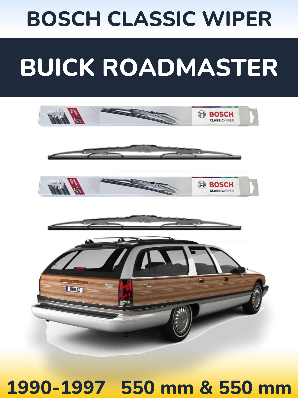 Torkarblad BOSCH Classic Wiper för Buick Roadmaster