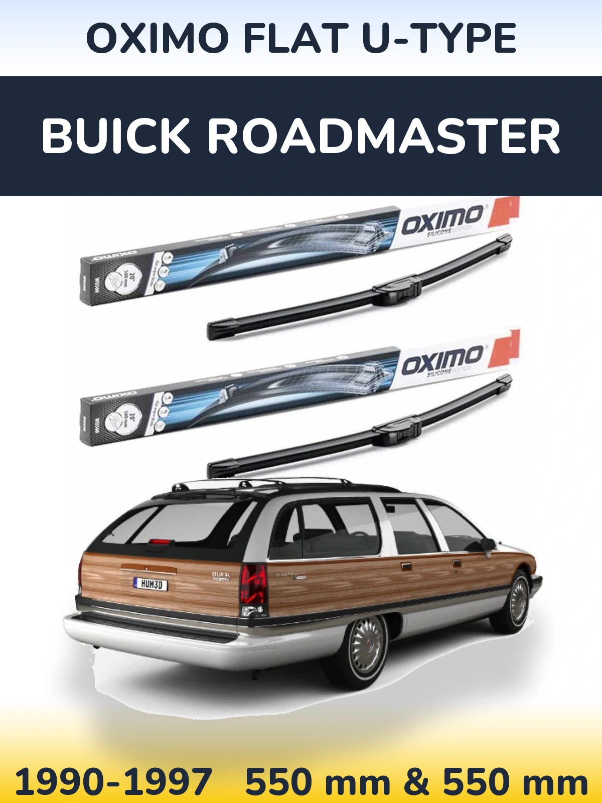 Torkarblad Oximo Flat U-type för Buick Roadmaster