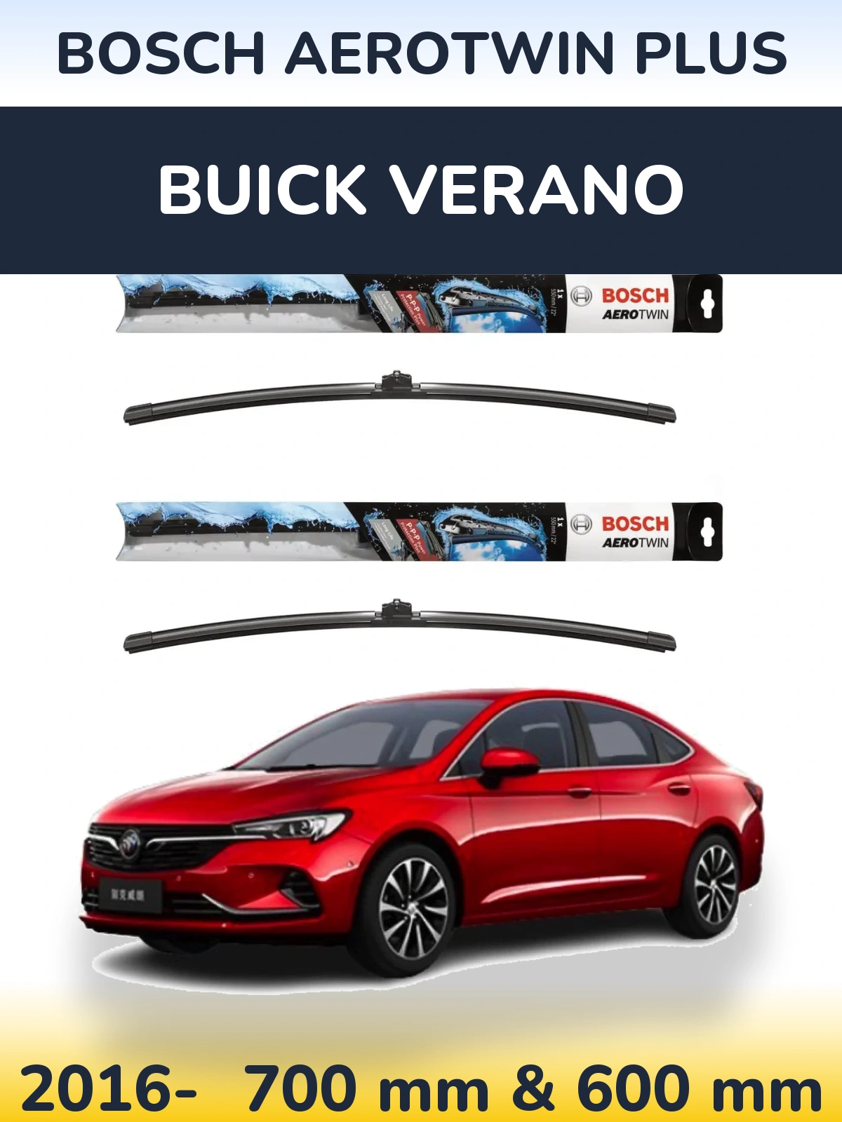 Torkarblad BOSCH AeroTwin Plus för Buick Verano