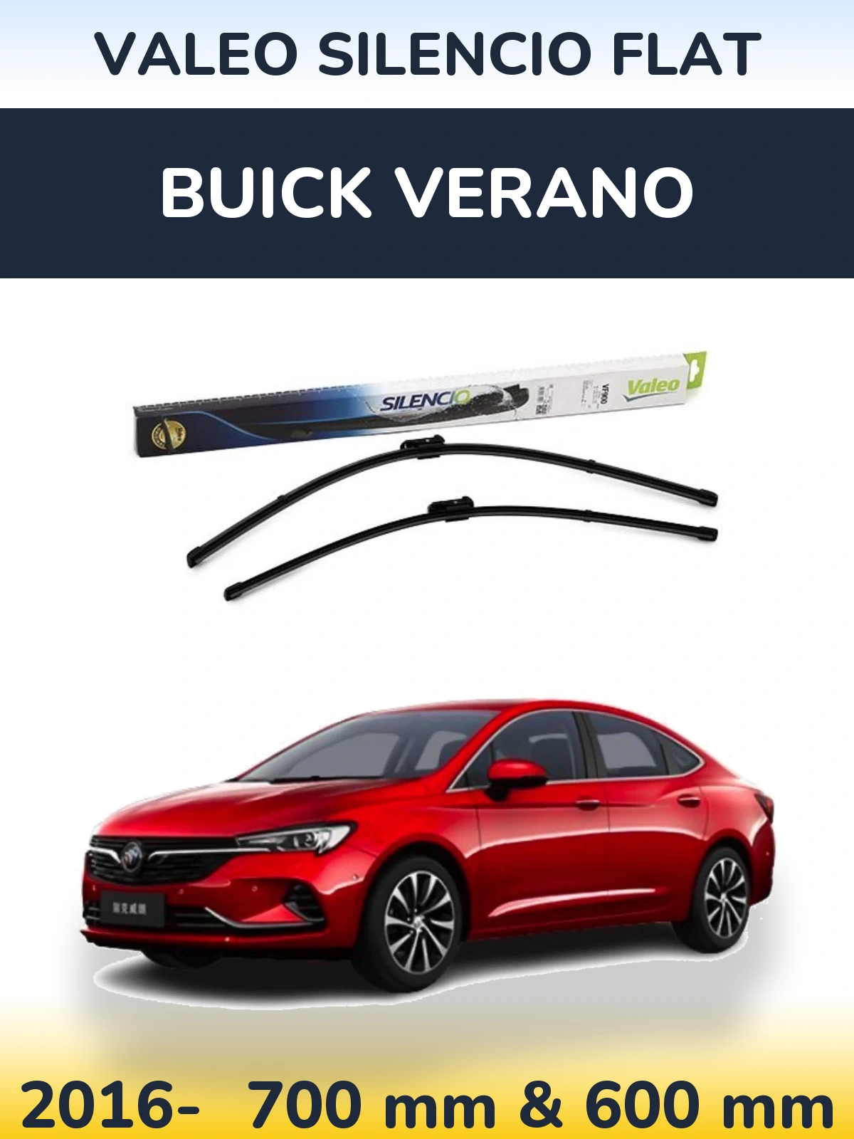 Torkarblad Valeo Silencio Flat för Buick Verano