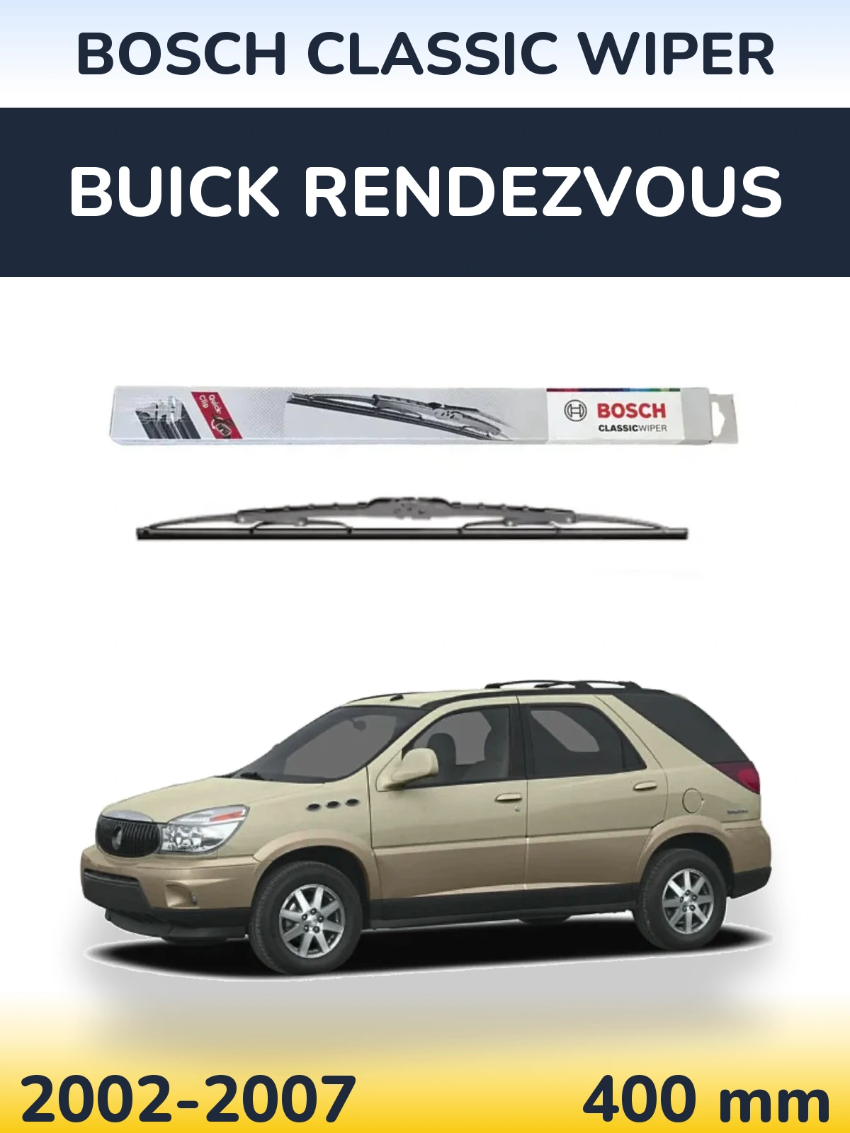 Torkarblad BOSCH Classic Wiper för Buick Rendezvous