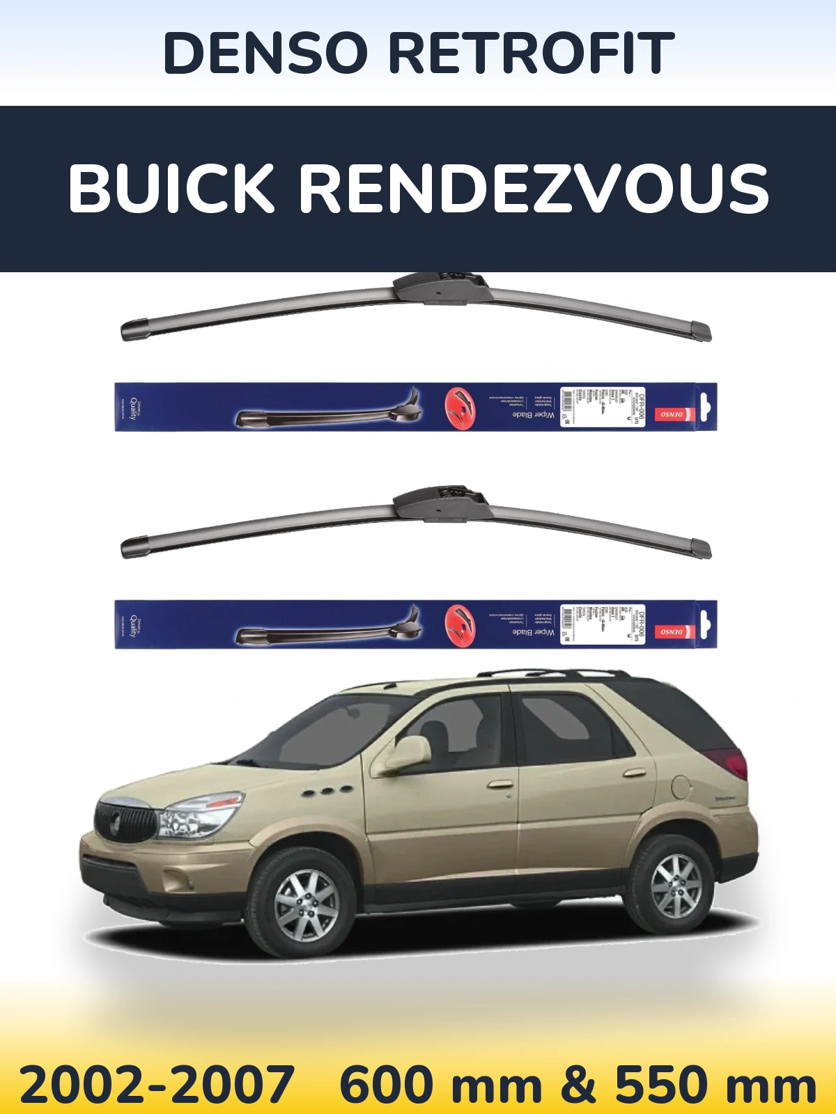 Torkarblad Denso Retrofit för Buick Rendezvous