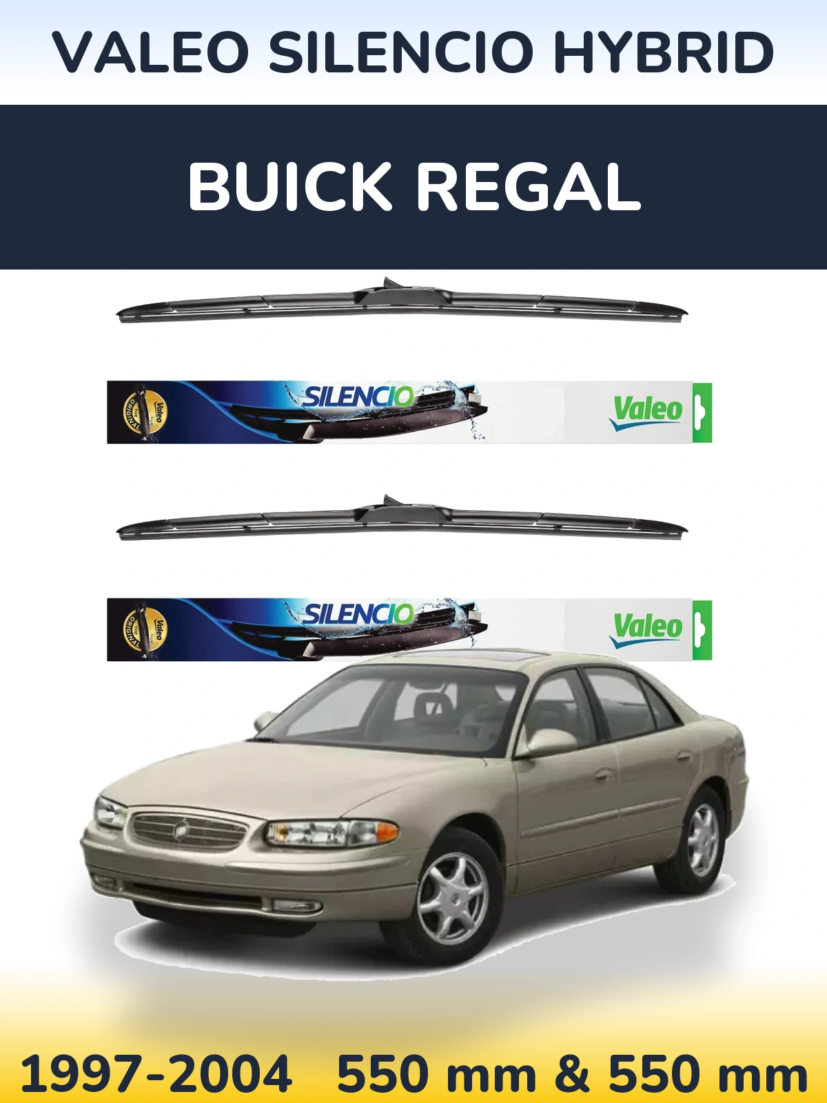 Torkarblad Valeo Silencio Hybrid för Buick Regal