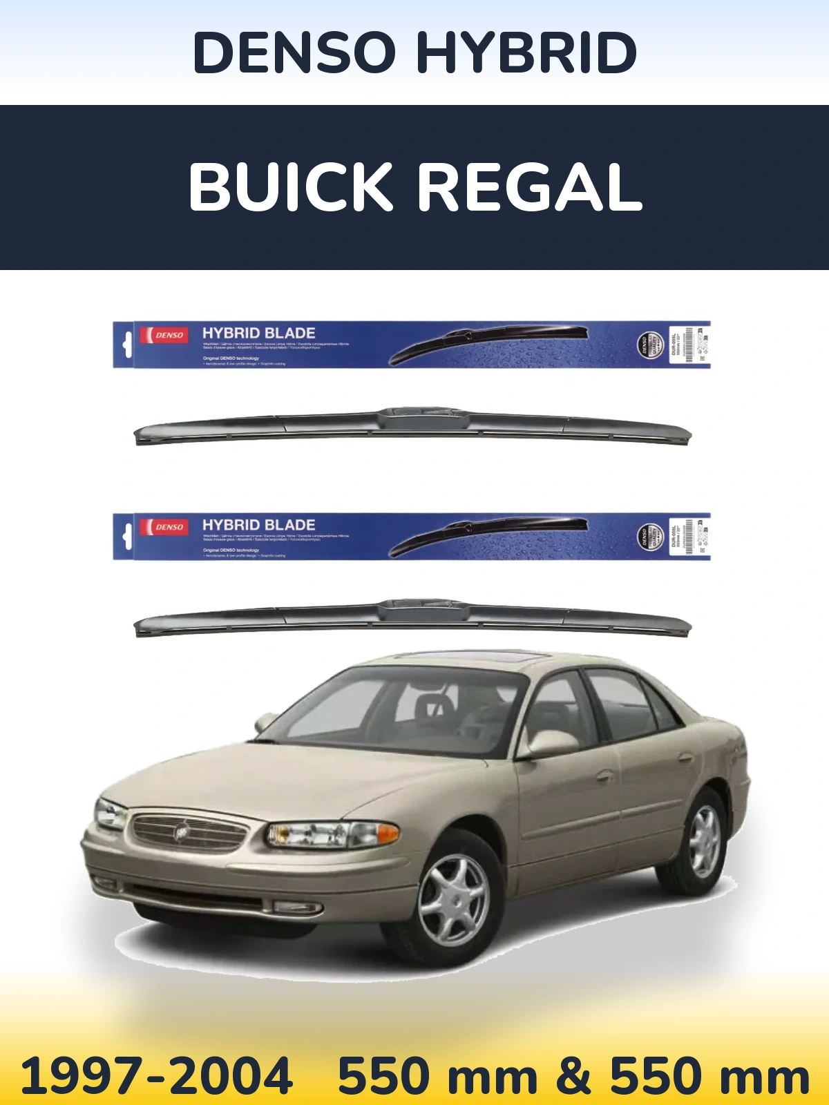 Torkarblad Denso Hybrid för Buick Regal