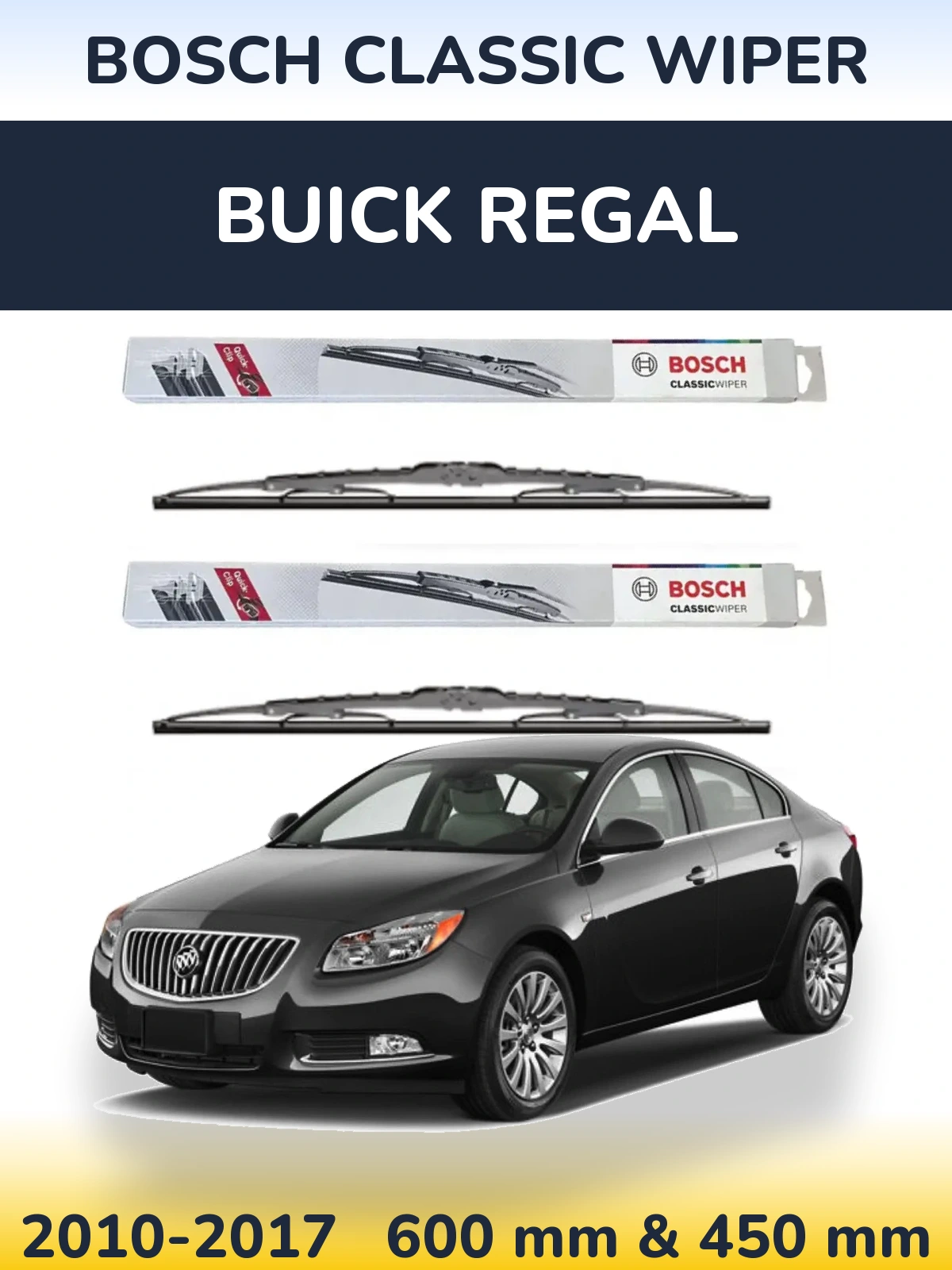 Torkarblad BOSCH Classic Wiper för Buick Regal