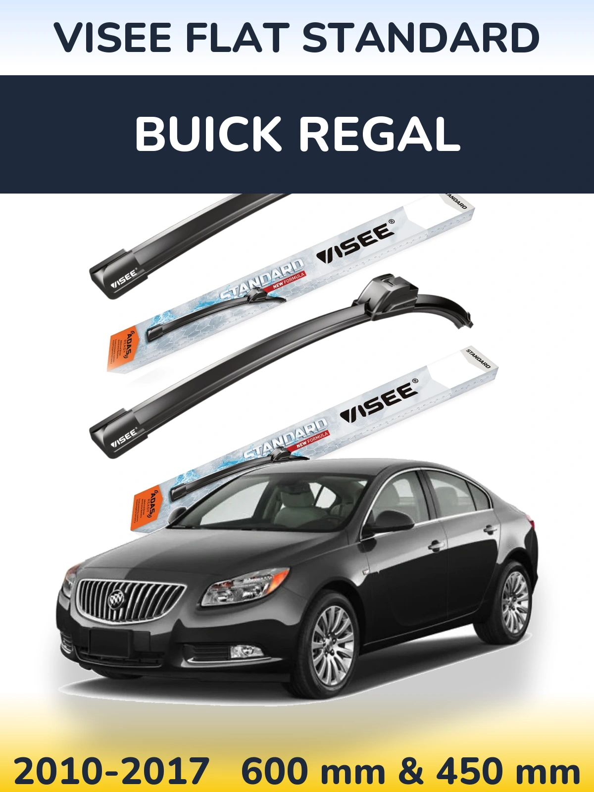 Torkarblad VISEE FLAT STANDARD för Buick Regal