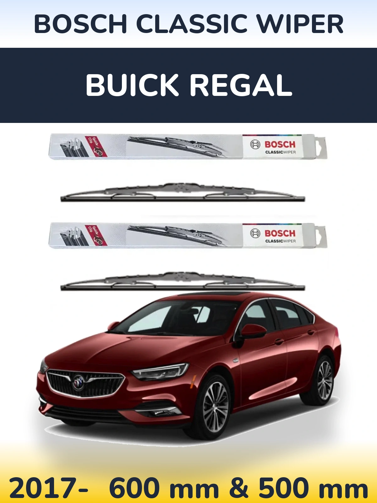 Torkarblad BOSCH Classic Wiper för Buick Regal