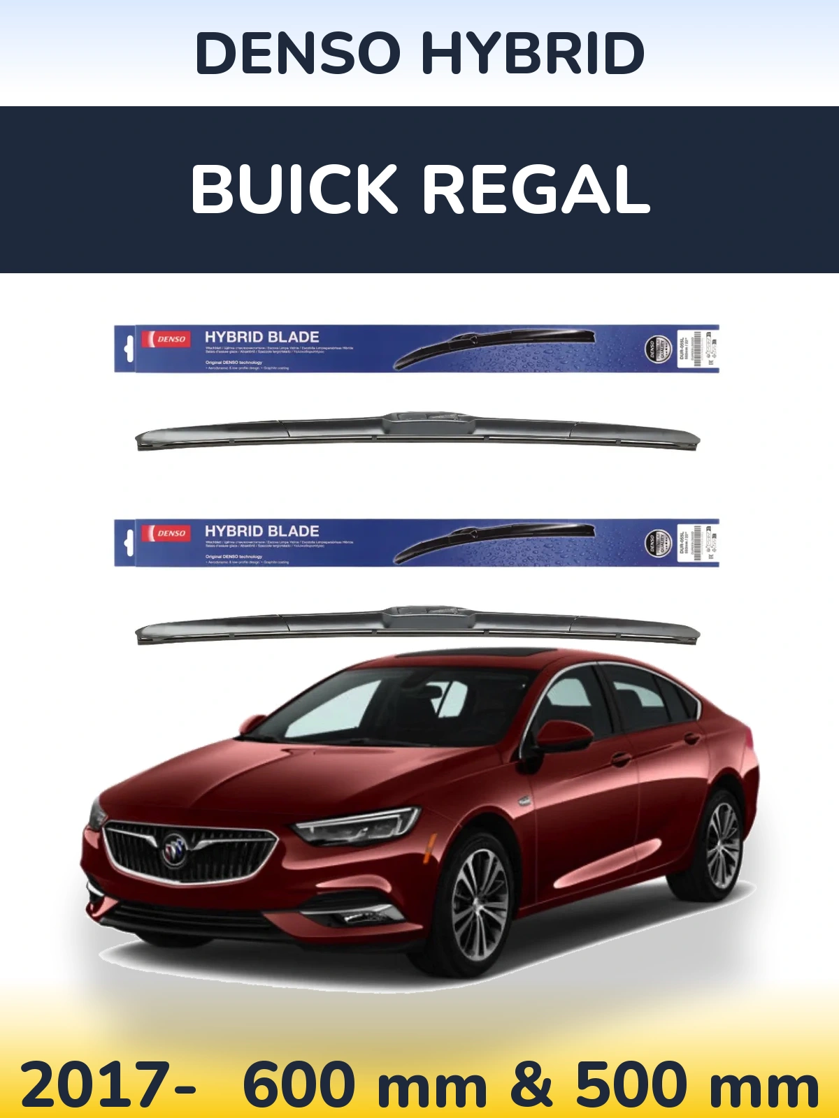 Torkarblad Denso Hybrid för Buick Regal