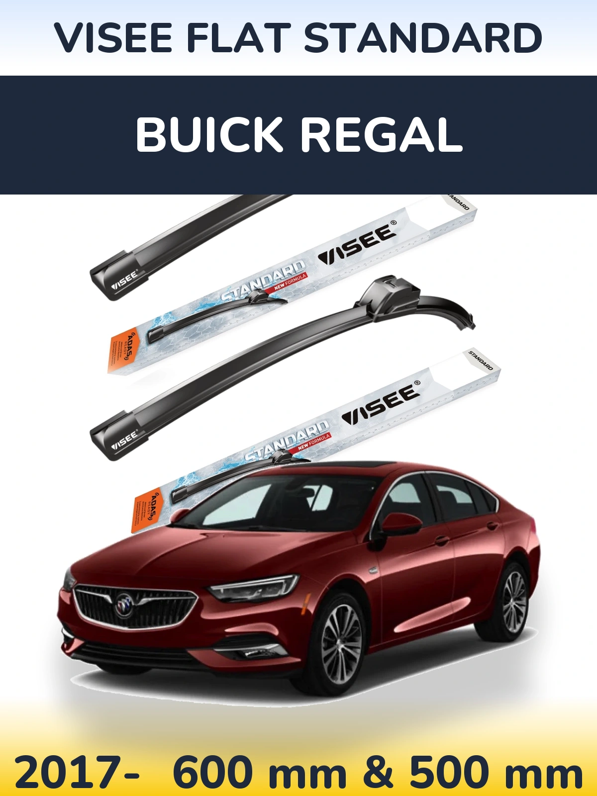 Torkarblad VISEE FLAT STANDARD för Buick Regal