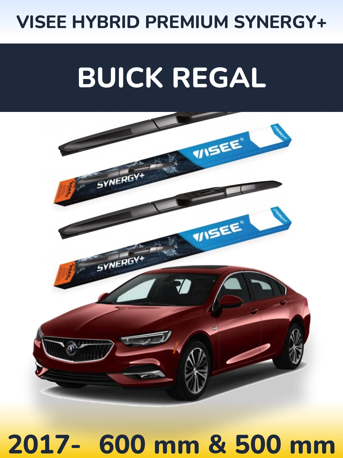 Torkarblad VISEE HYBRID PREMIUM SYNERGY+ för Buick Regal
