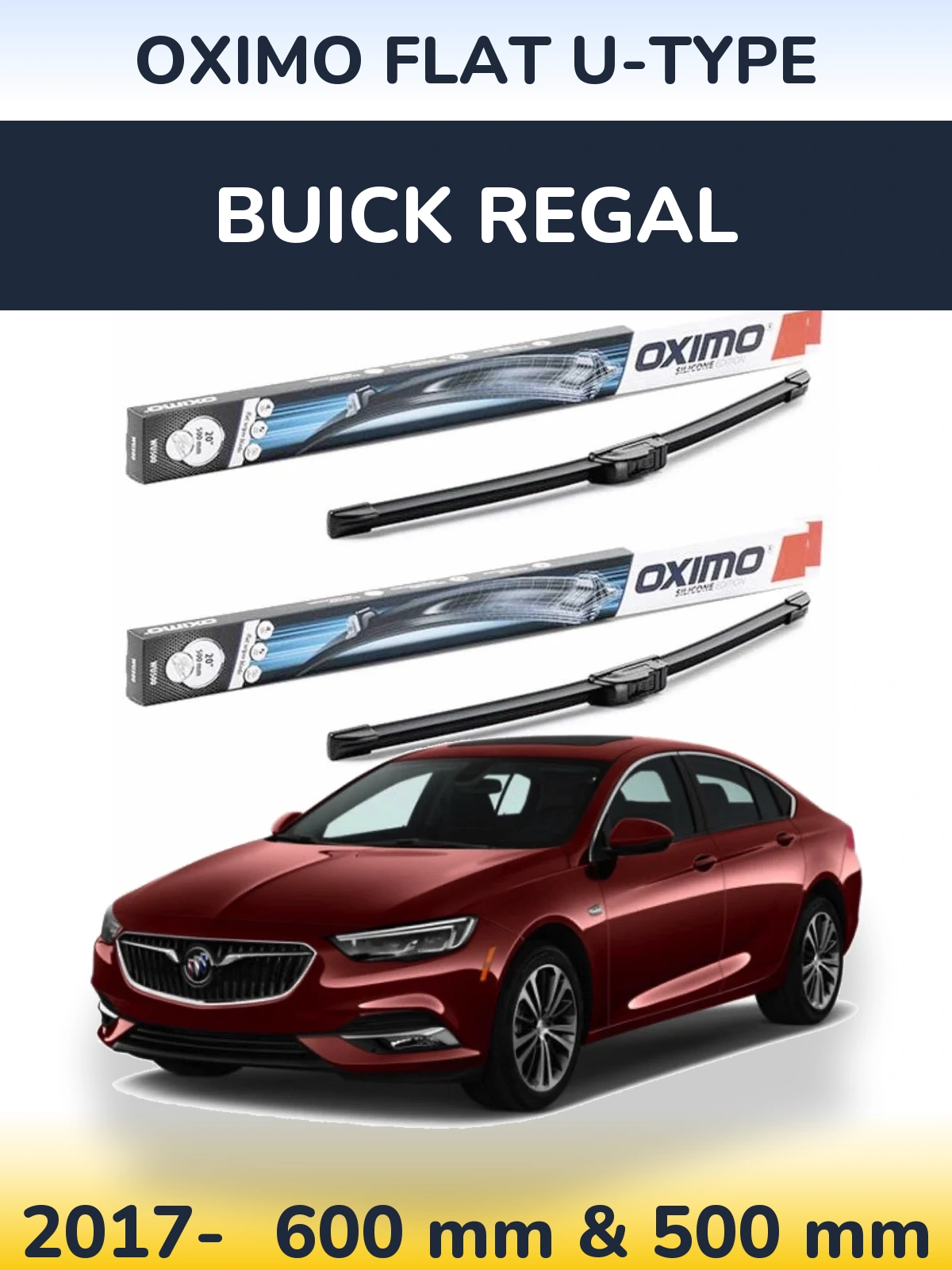 Torkarblad Oximo Flat U-type för Buick Regal