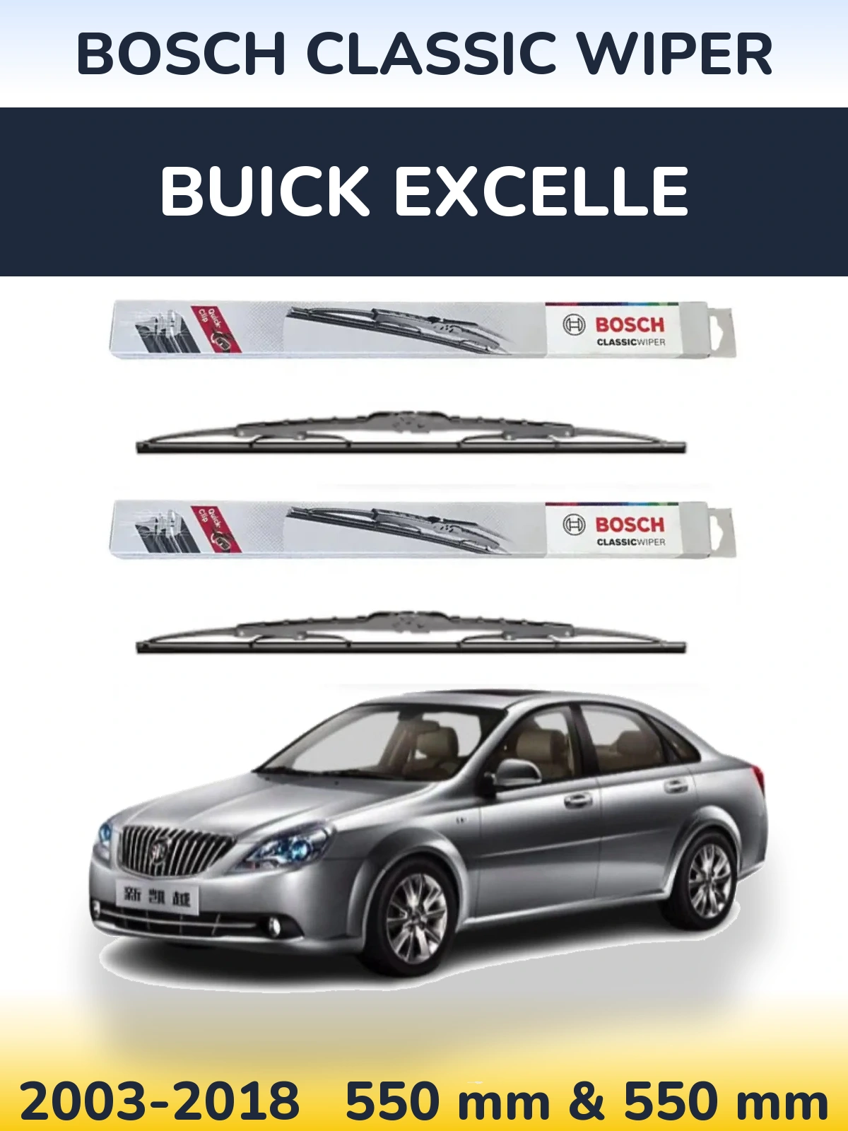 Torkarblad BOSCH Classic Wiper för Buick Excelle