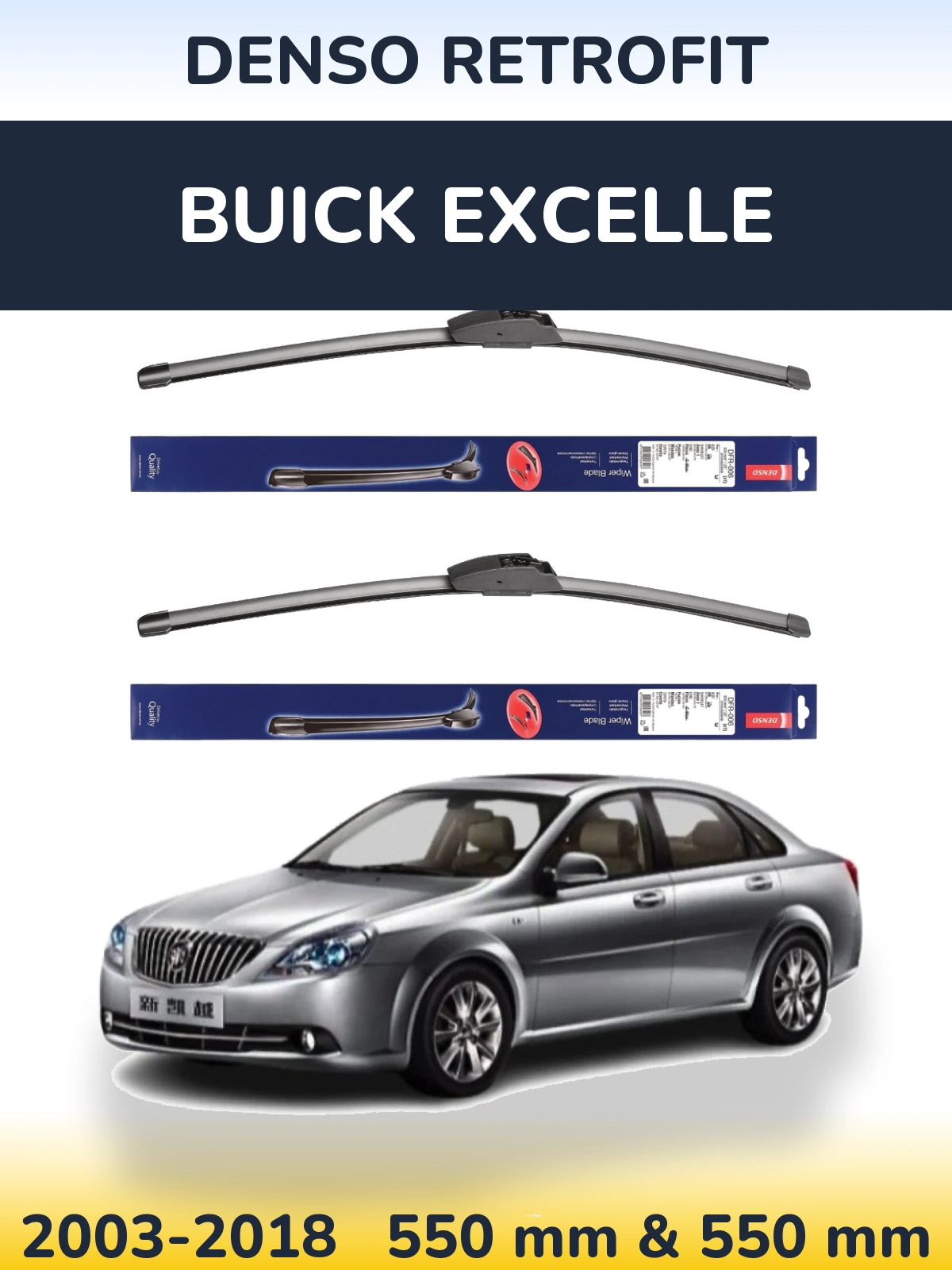Torkarblad Denso Retrofit för Buick Excelle
