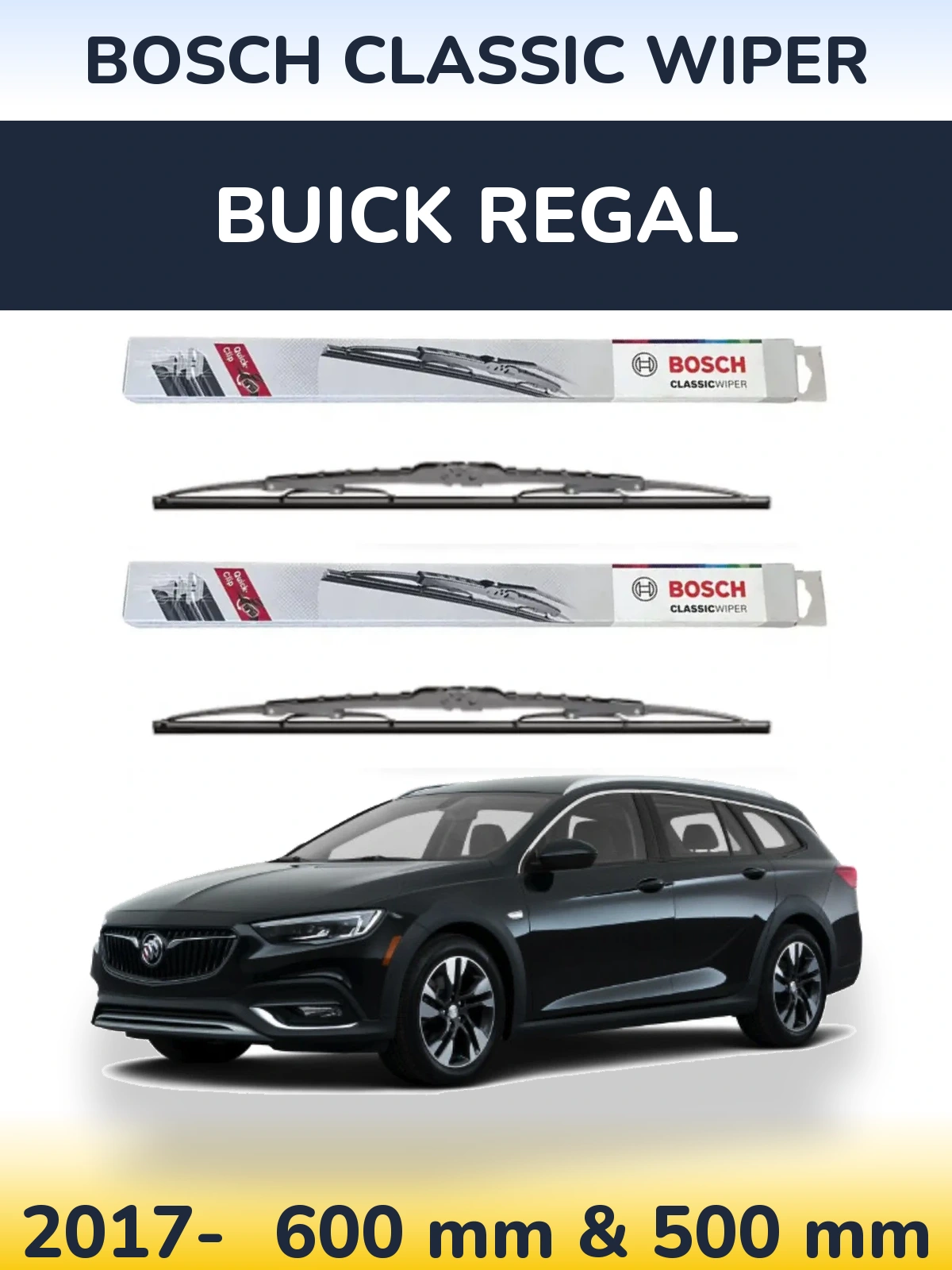Torkarblad BOSCH Classic Wiper för Buick Regal