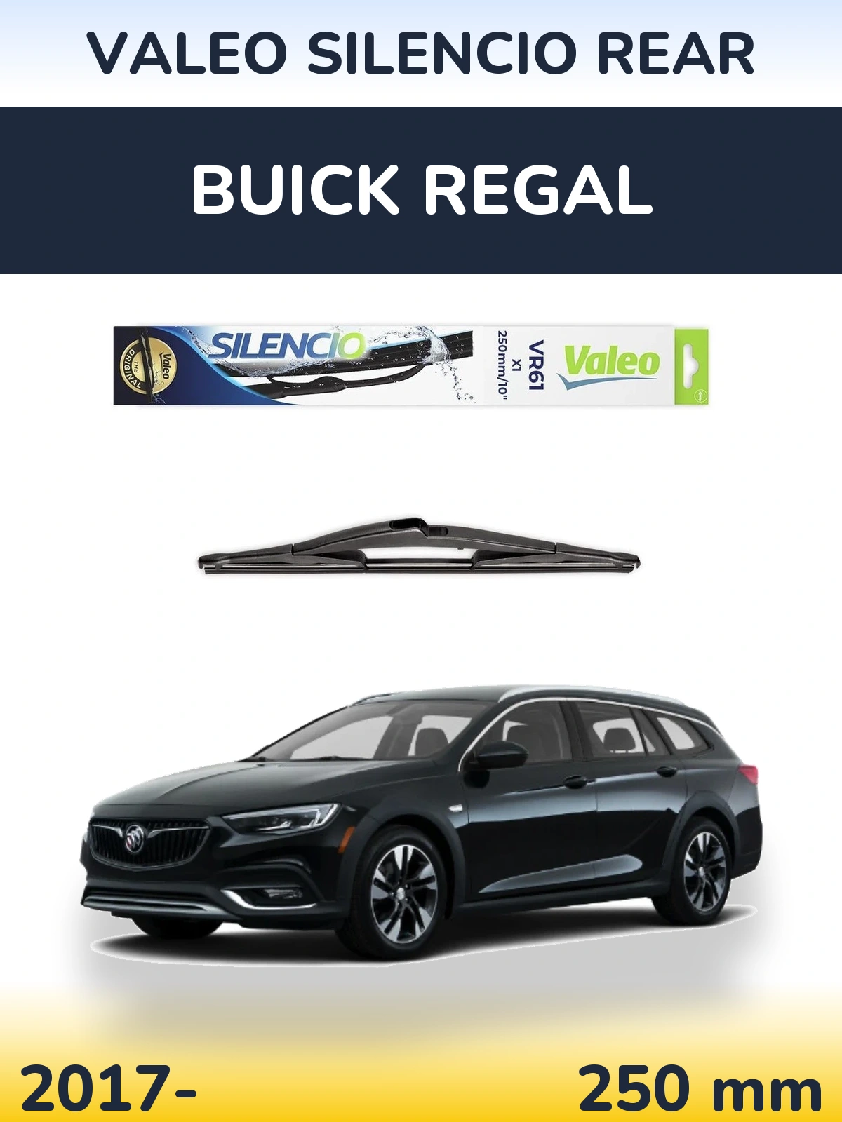 Torkarblad Valeo Silencio Rear för Buick Regal