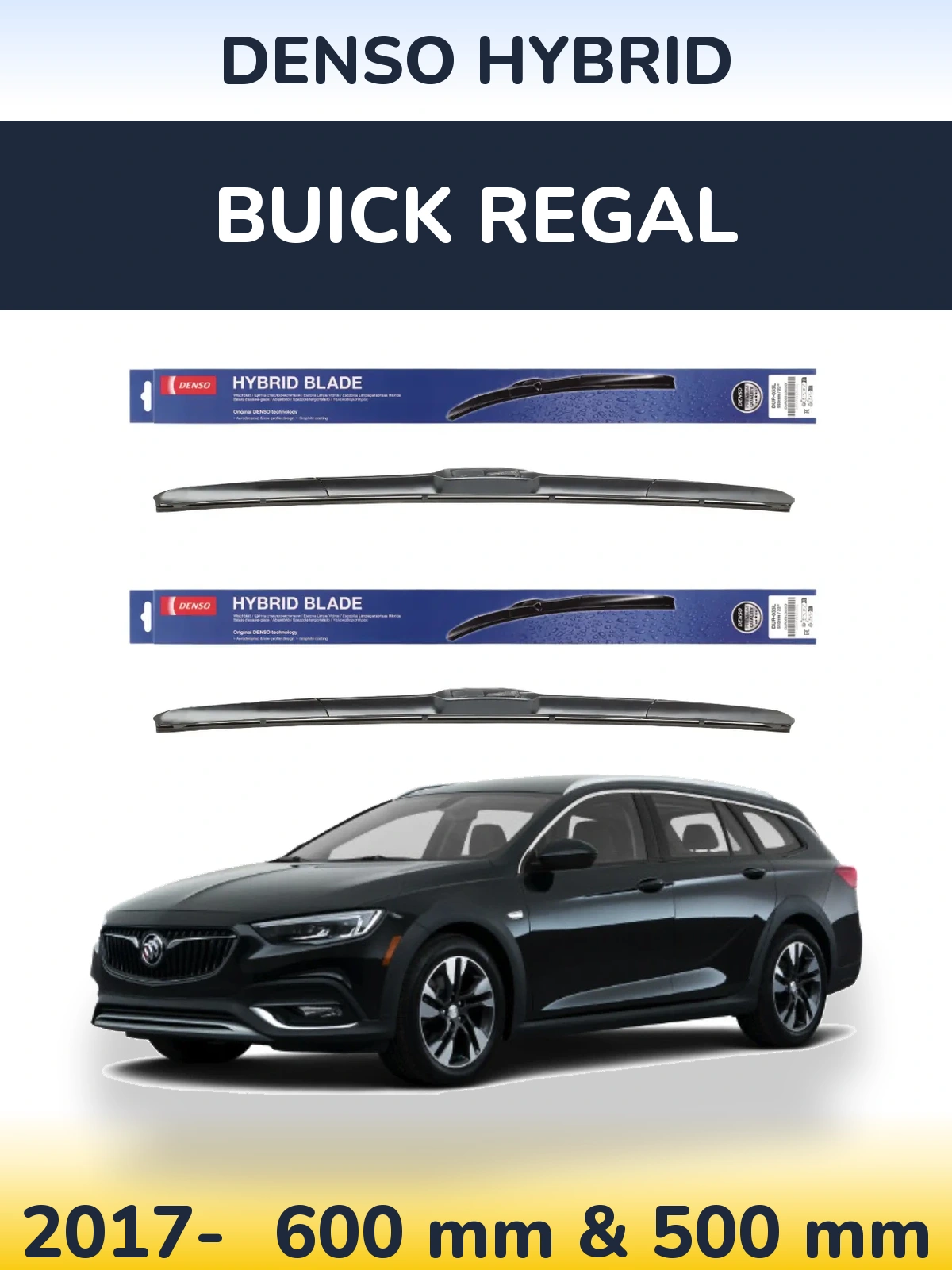Torkarblad Denso Hybrid för Buick Regal
