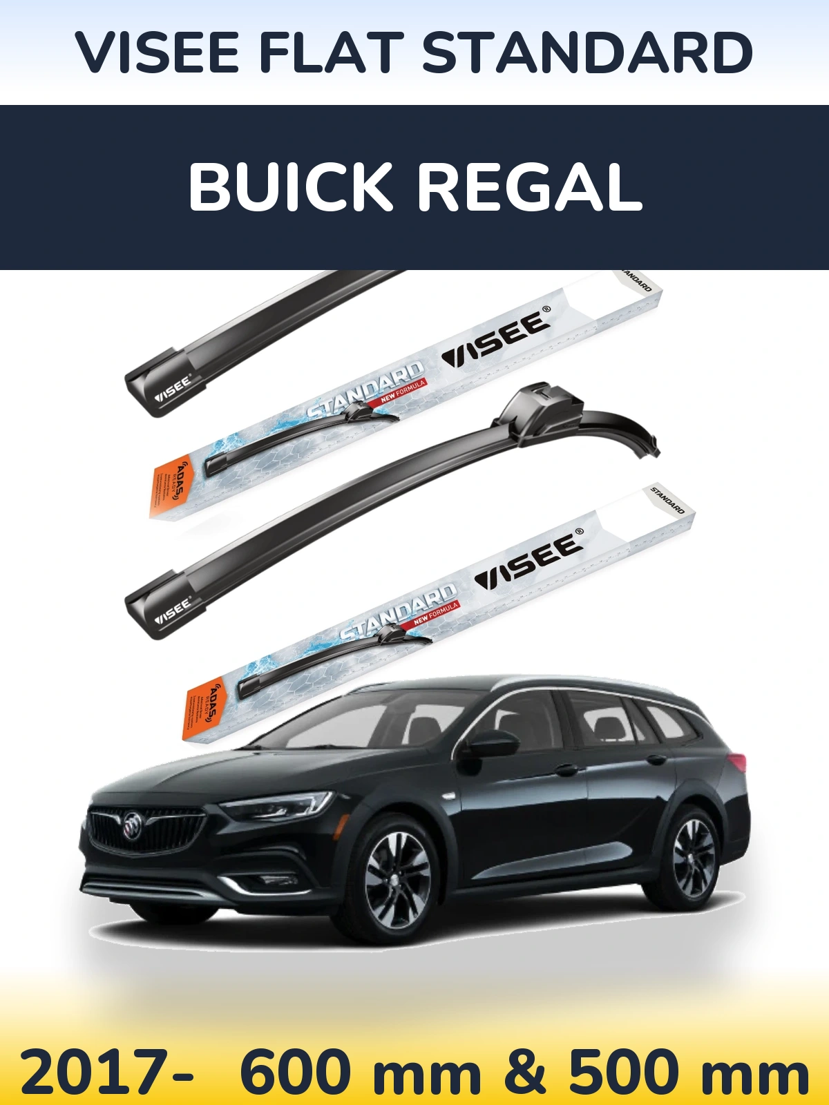 Torkarblad VISEE FLAT STANDARD för Buick Regal