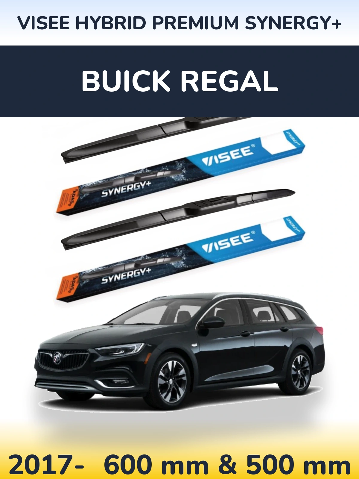 Torkarblad VISEE HYBRID PREMIUM SYNERGY+ för Buick Regal