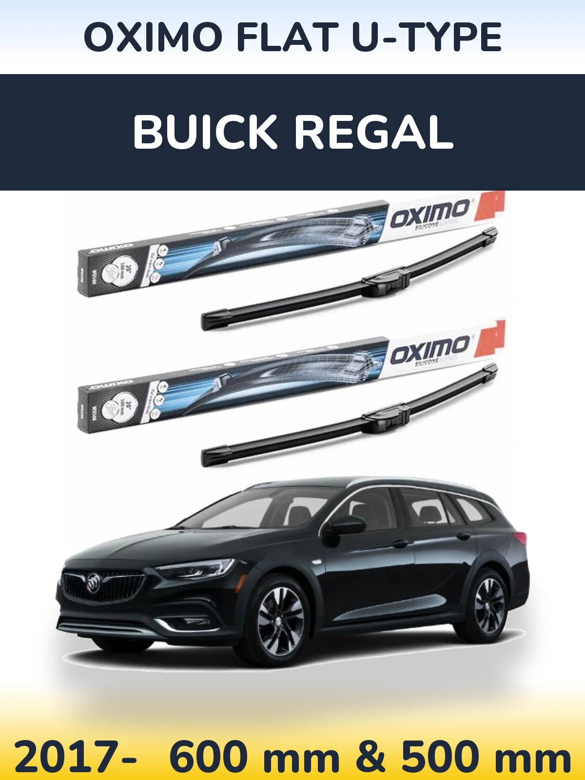 Torkarblad Oximo Flat U-type för Buick Regal