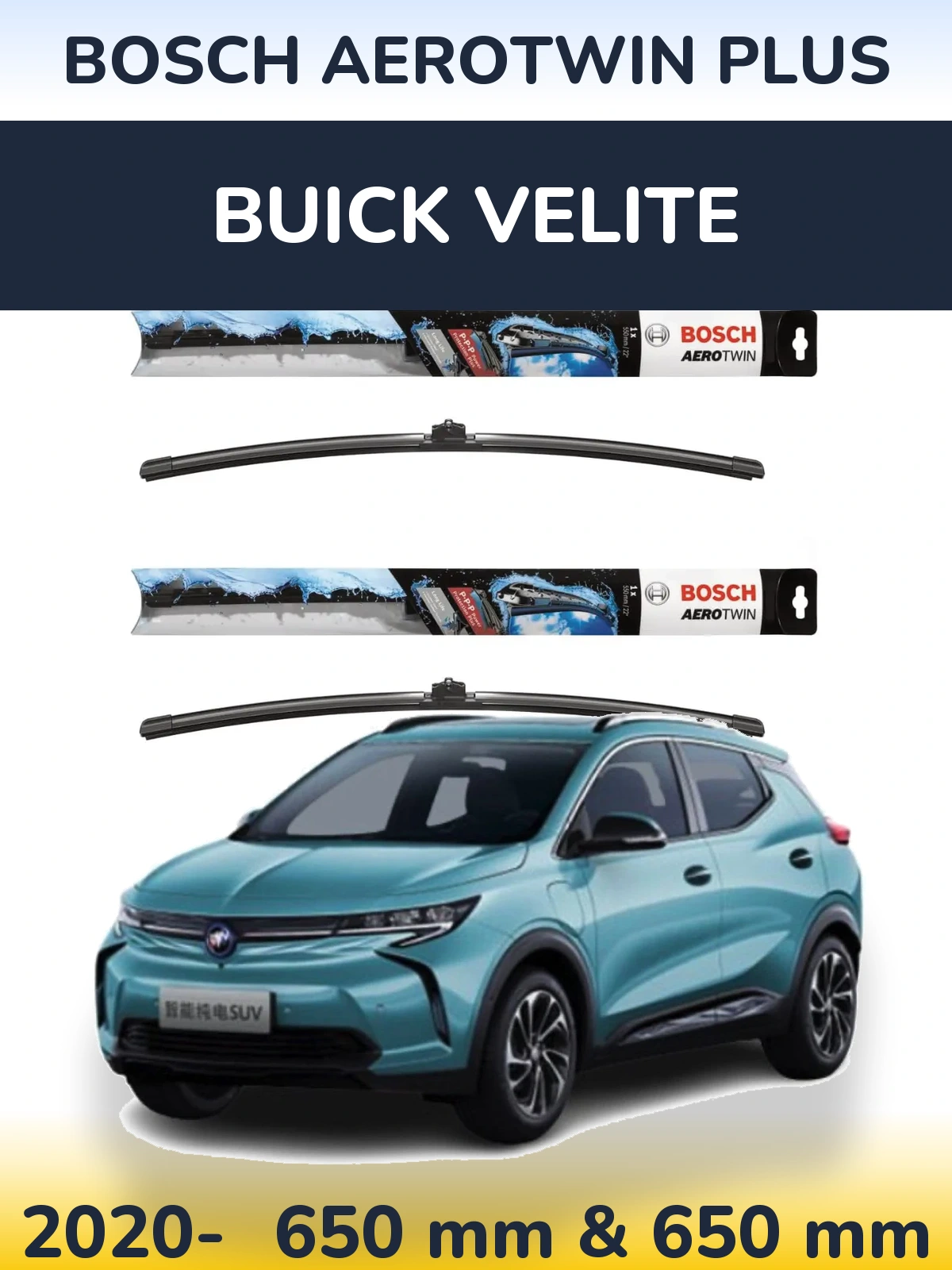 Torkarblad BOSCH AeroTwin Plus för Buick Velite