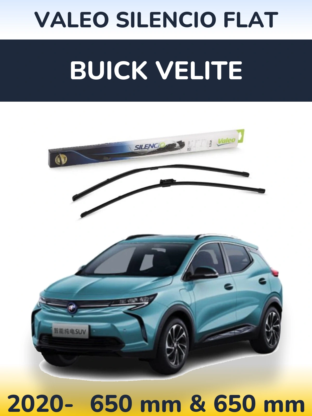 Torkarblad Valeo Silencio Flat för Buick Velite