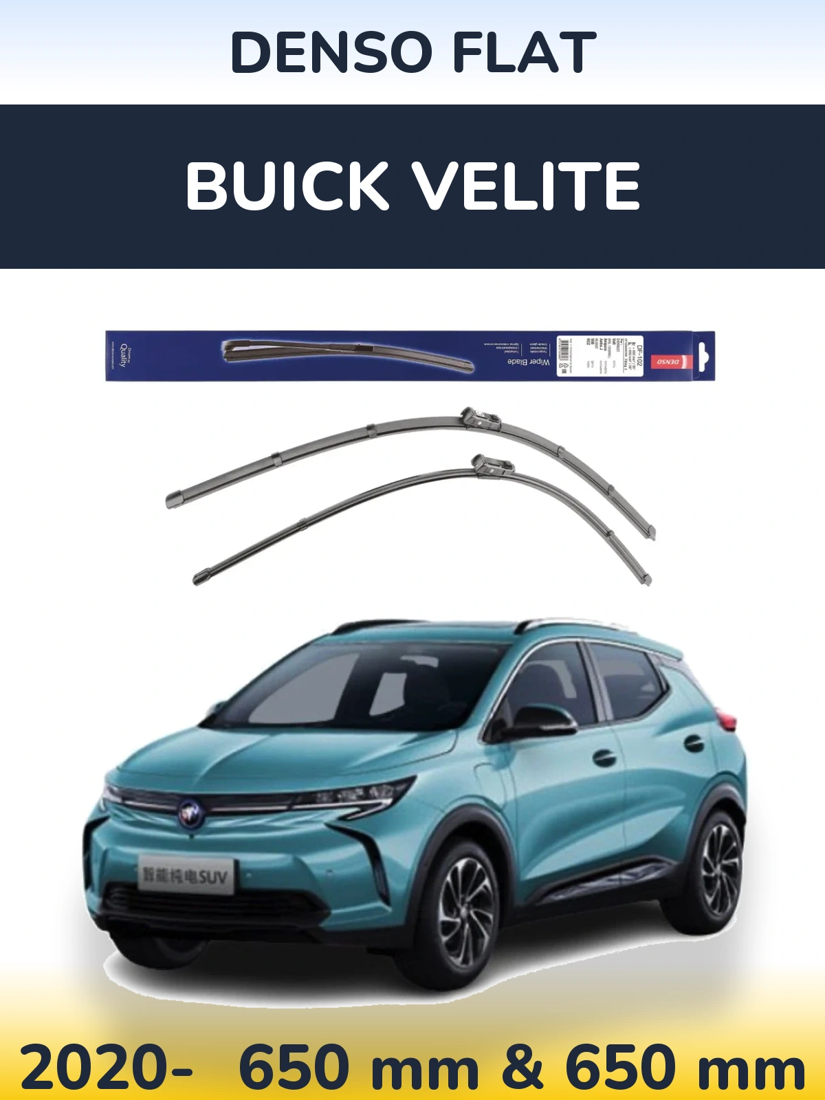 Torkarblad Denso Flat för Buick Velite